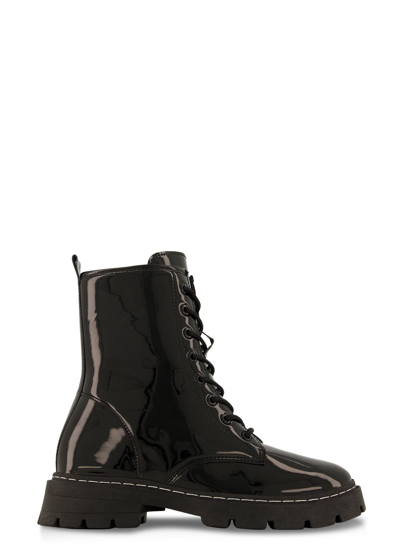 Side Zip Lace Up Combat Booties sold by Rainbow product image thumbnail 2