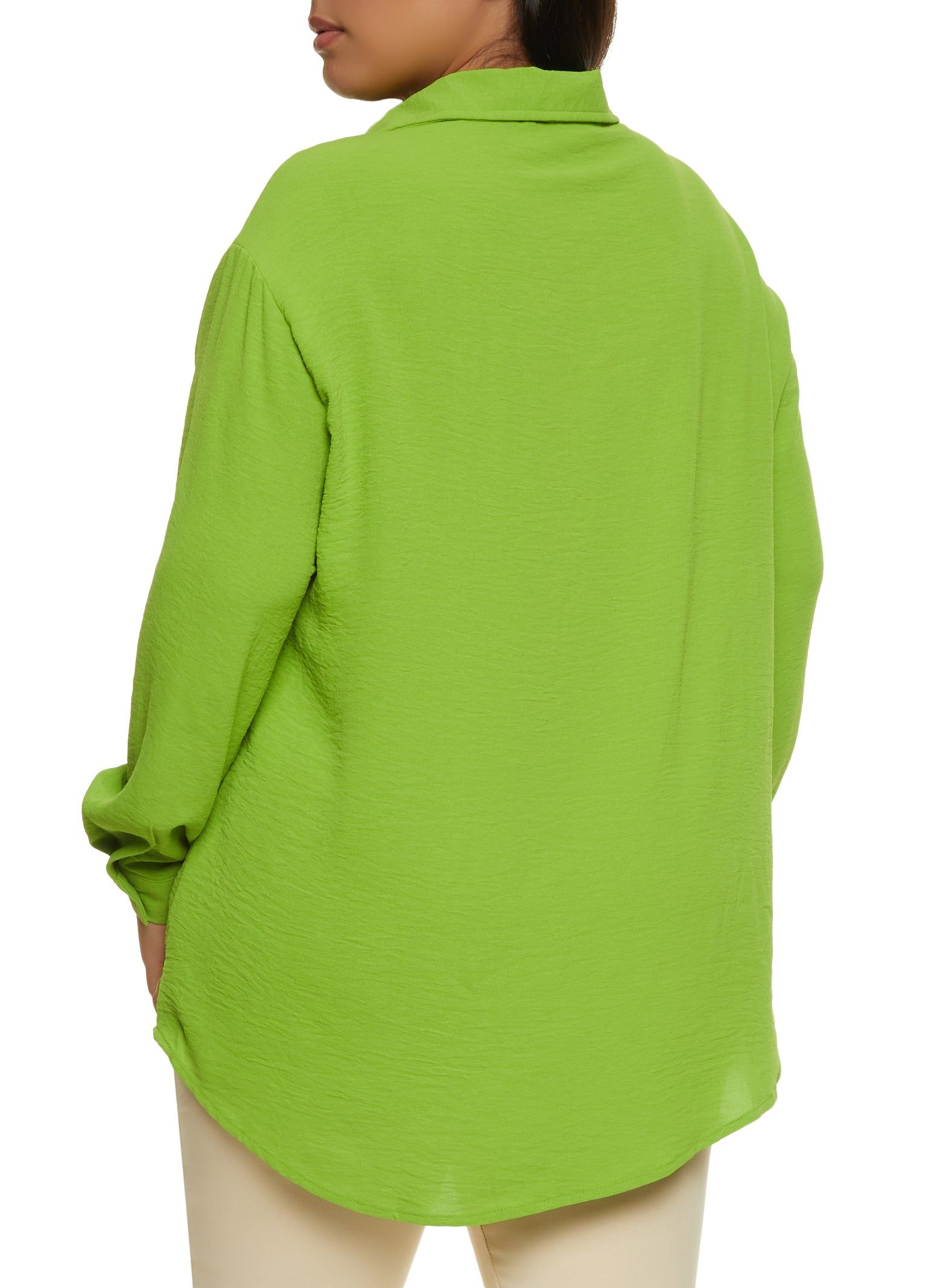 Plus Size Airy Pocket Button Front Shirt sold by Rainbow product image thumbnail 2