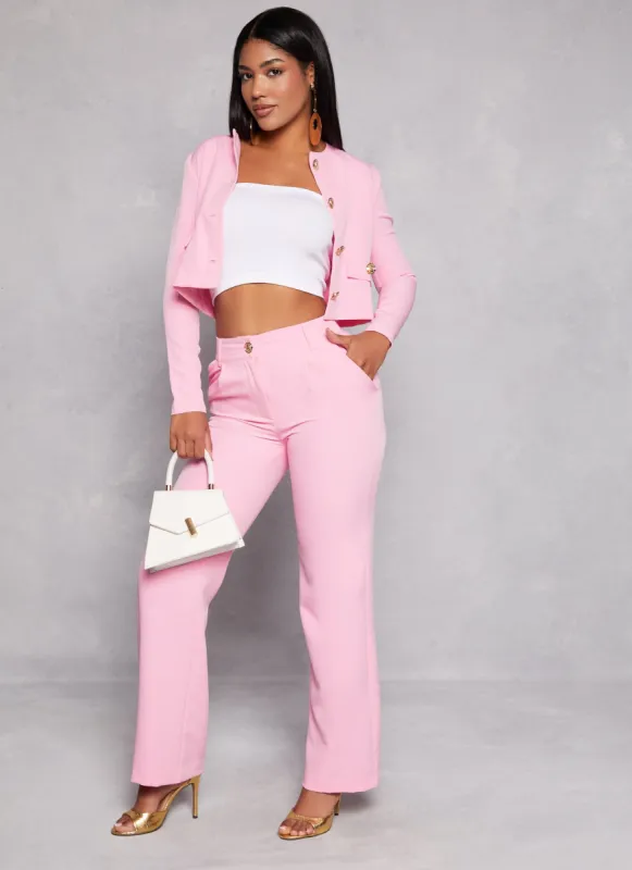 Crepe Knit High Waist Trousers sold by Rainbow