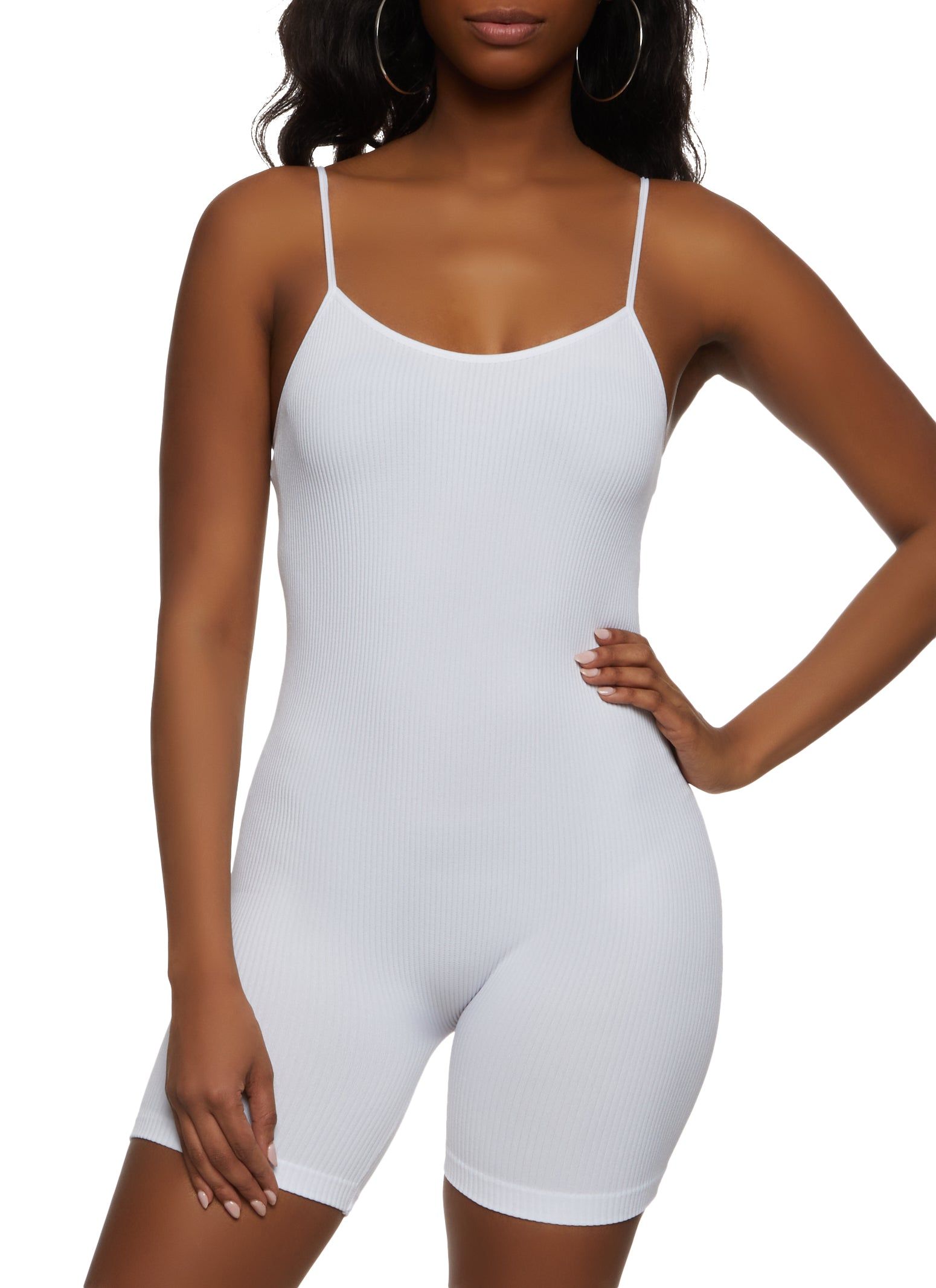 Seamless Ribbed Cami Romper sold by Rainbow