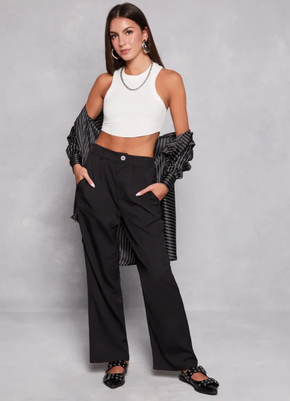 Crepe Knit Straight Leg Trousers sold by Rainbow