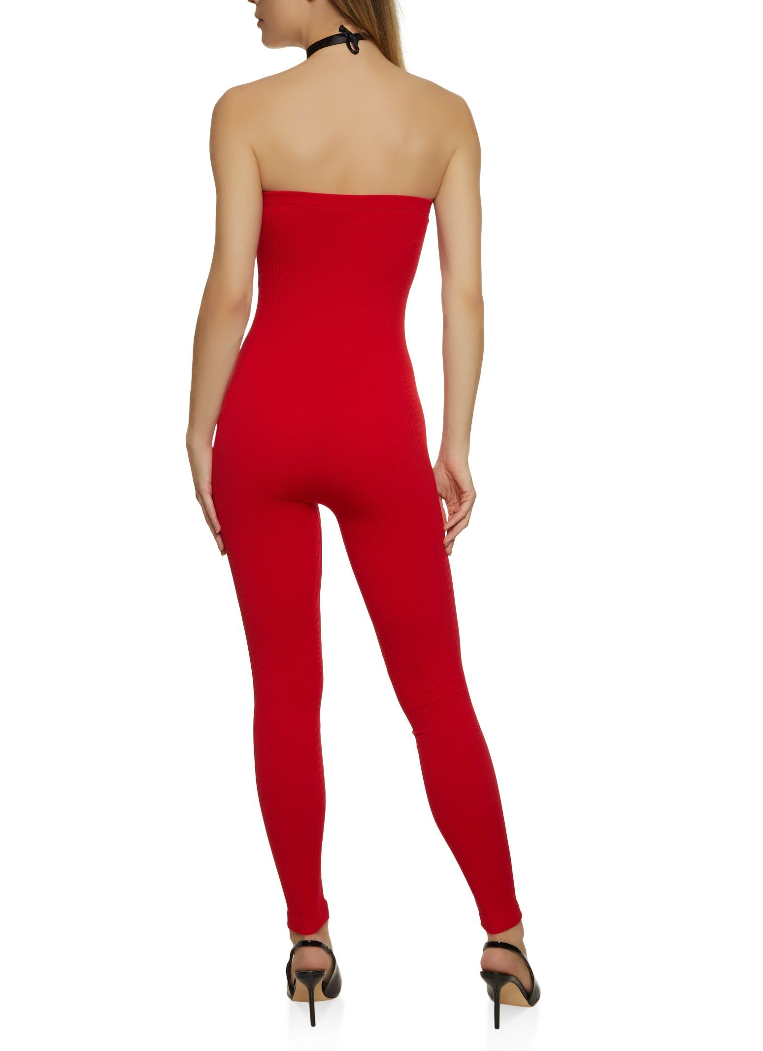 Strapless Ribbed Knit Catsuit sold by Rainbow product image thumbnail 2