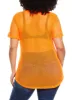 Plus Size Fishnet Short Sleeve T Shirt sold by Rainbow