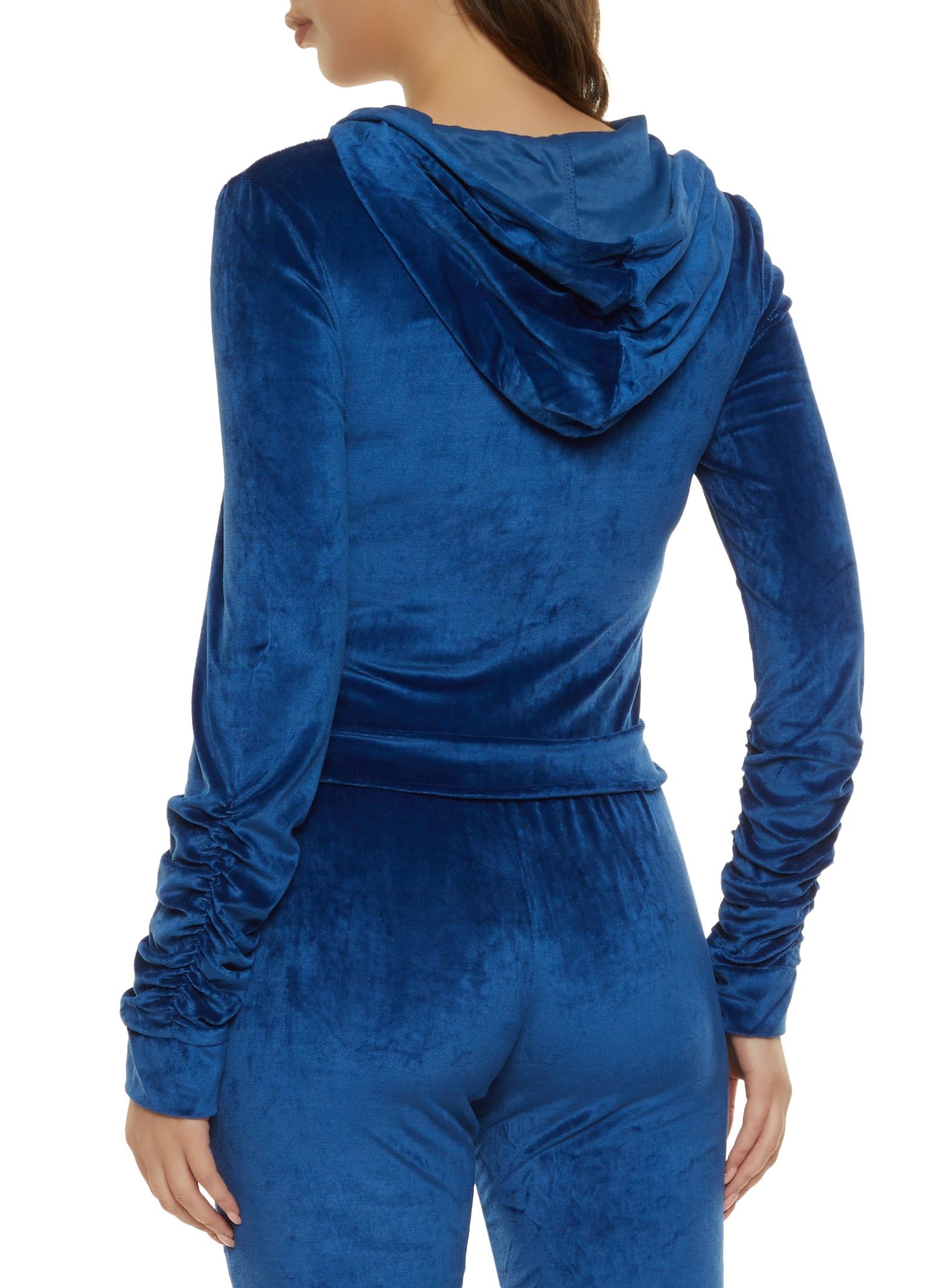 Velour Ruched Hoodie sold by Rainbow product image thumbnail 3