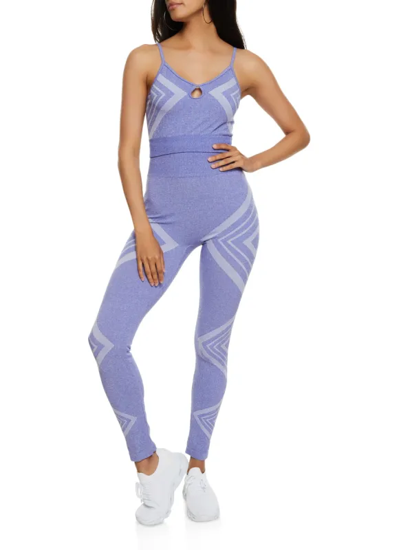 Triangle Print High Waist Leggings sold by Rainbow