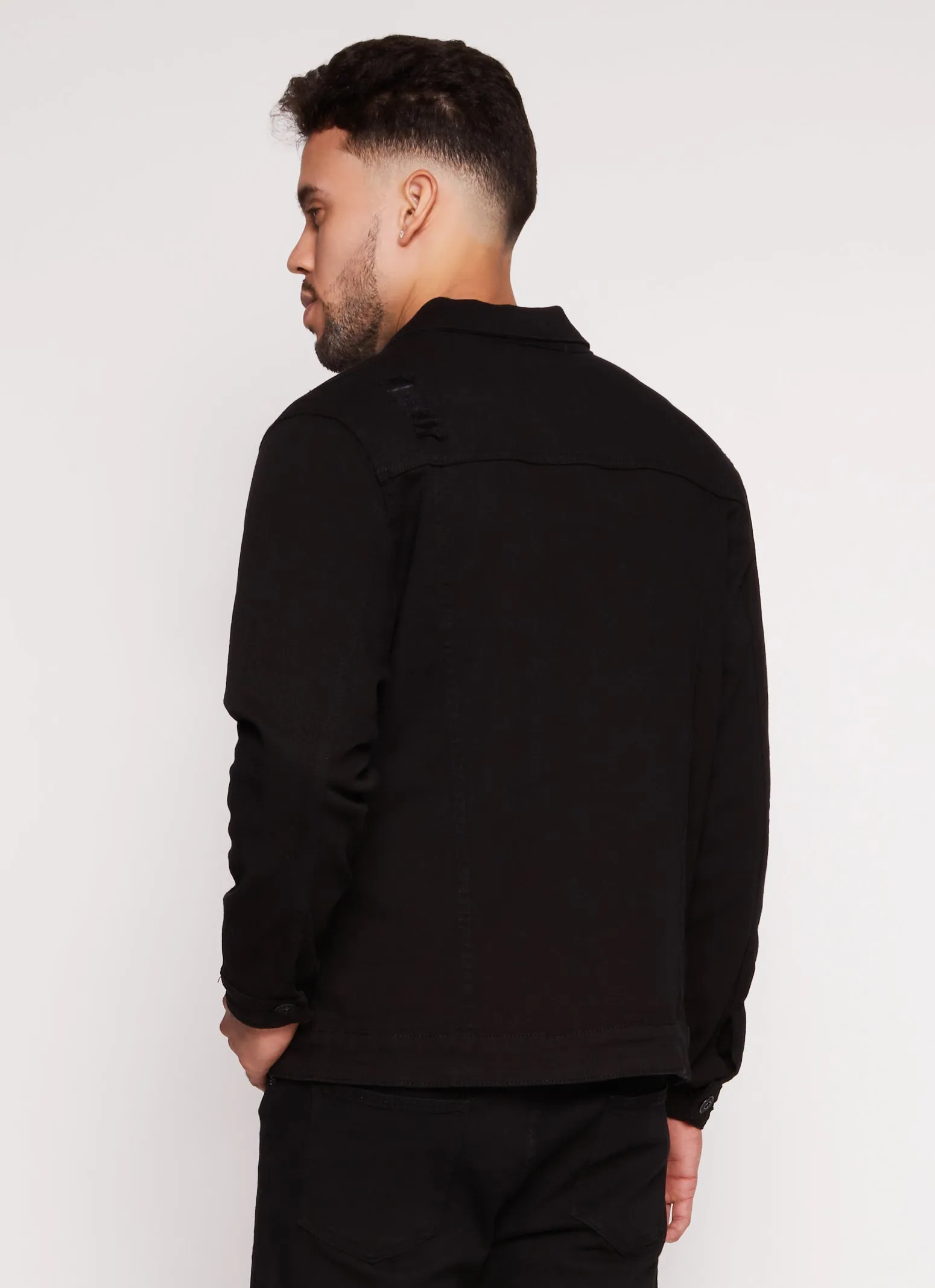 Mens Distressed Jean Jacket sold by Rainbow product image thumbnail 3