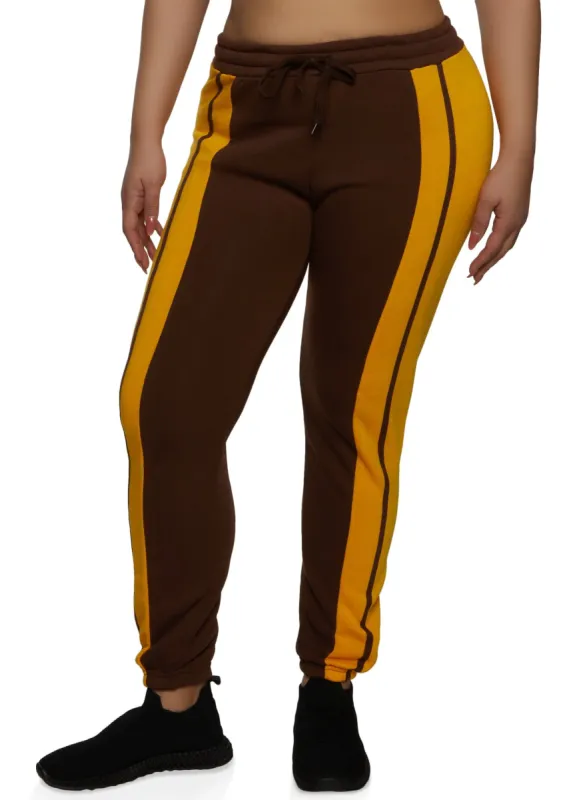 Plus Size Side Stripe Sweatpants sold by Rainbow