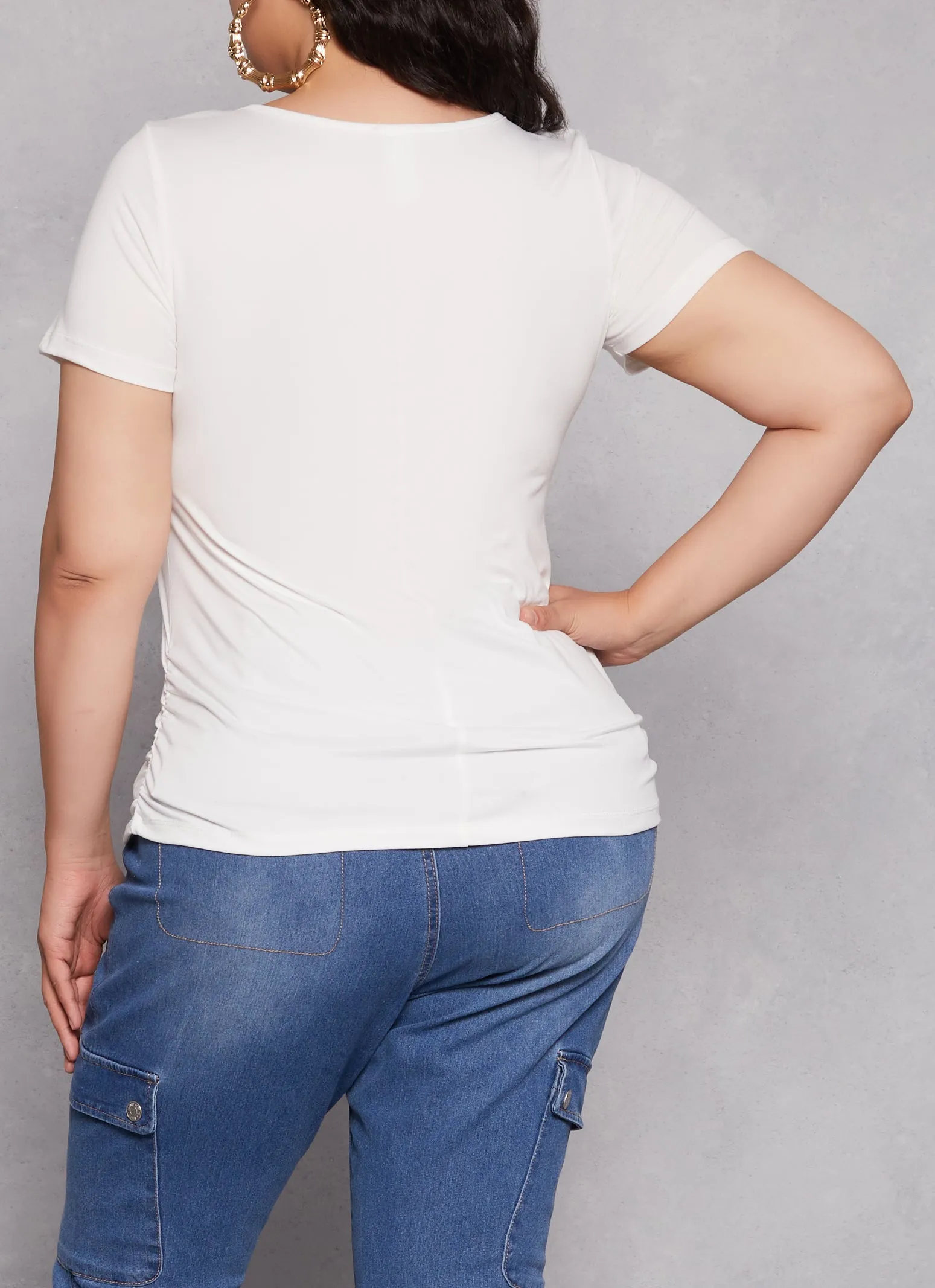 Plus Size Queen Rhinestone Beaded Graphic Tee sold by Rainbow product image thumbnail 3