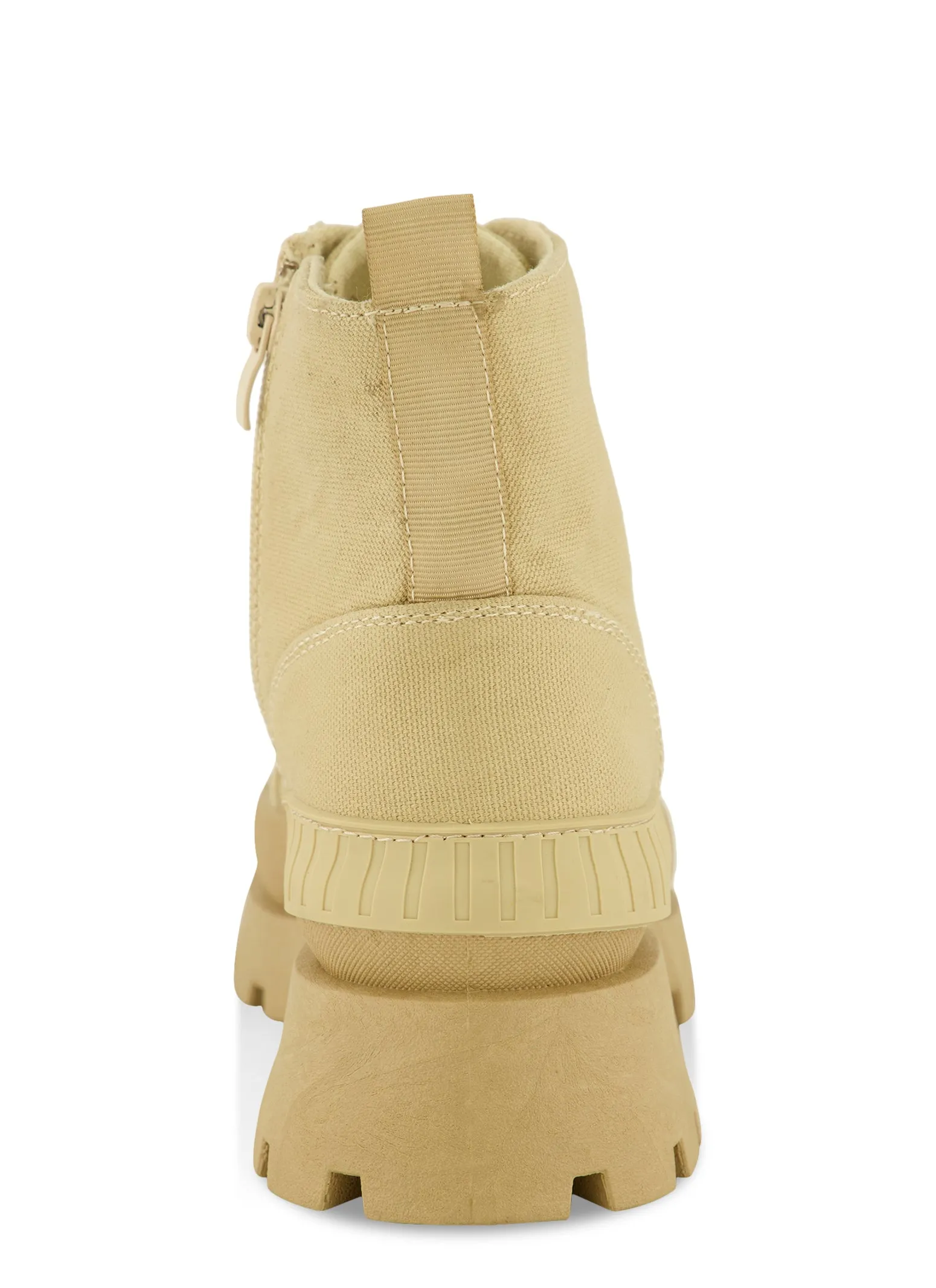 Canvas Cap Toe Detail Combat Boots sold by Rainbow product image thumbnail 3