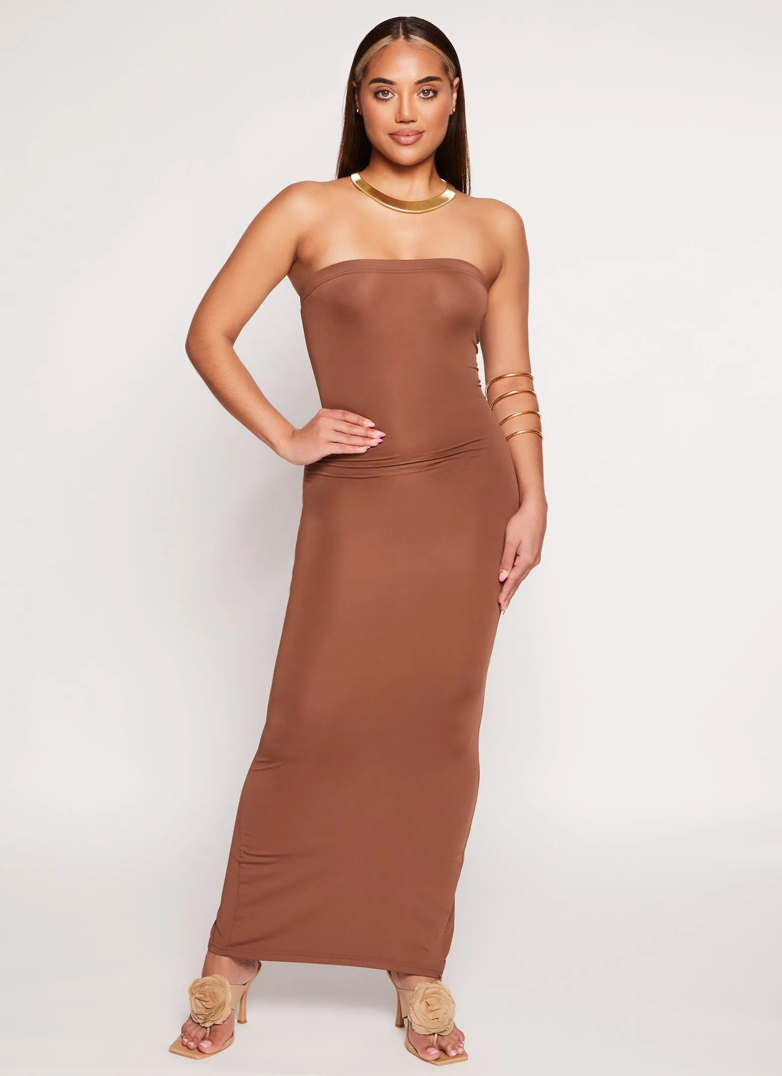 Daisy Solid Maxi Tube Dress sold by Rainbow product image thumbnail 2