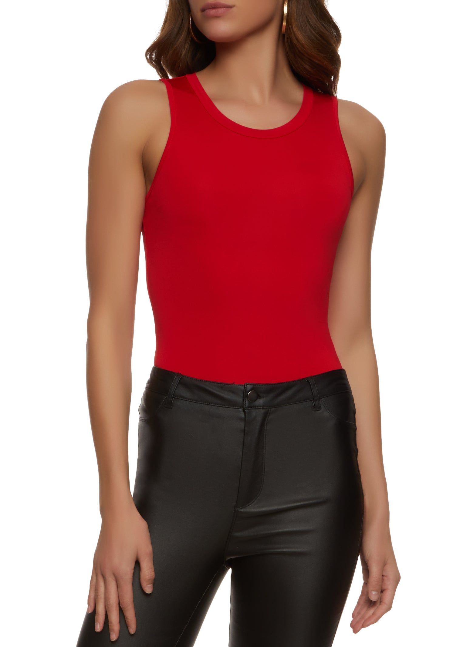 Basic Crew Neck Tank Bodysuit sold by Rainbow product image thumbnail 2