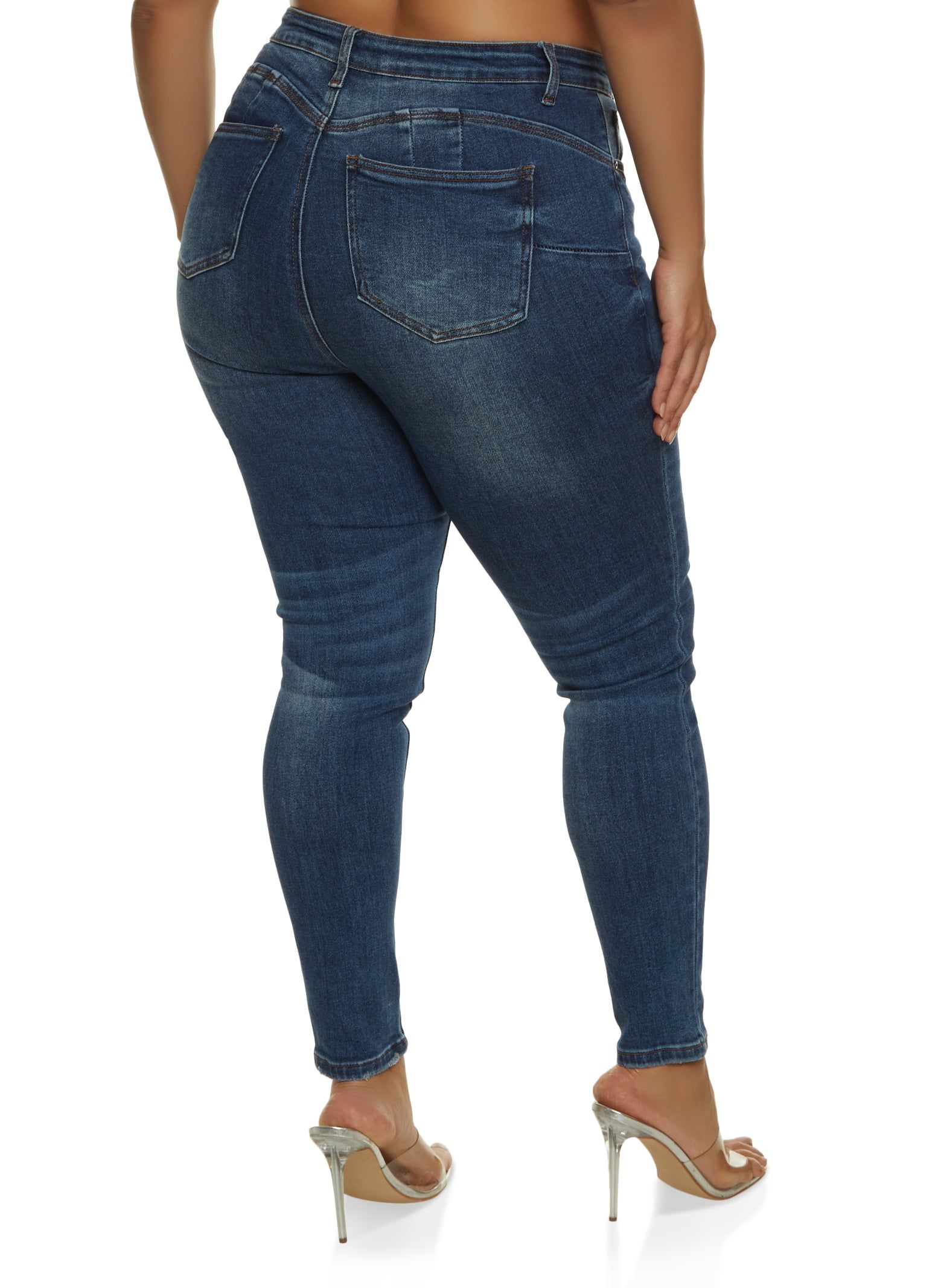 Plus Size WAX Whiskered High Waisted Jeans sold by Rainbow product image thumbnail 2