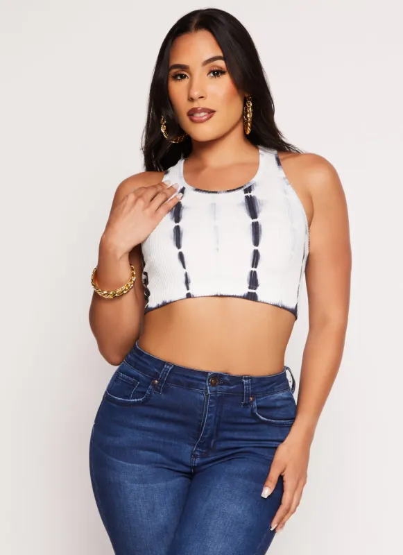 Tie Dye Seamless Racerback Tank Top sold by Rainbow