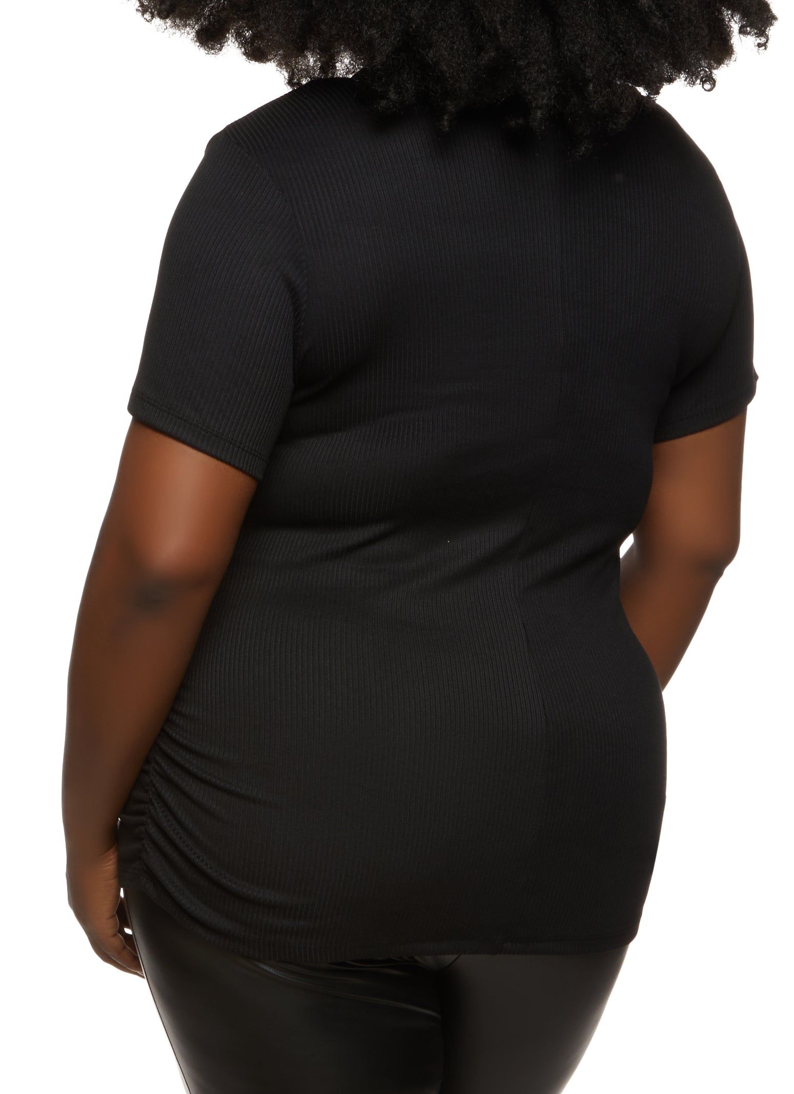 Plus Size God Made Me Rhinestone Embossed Graphic Tee sold by Rainbow product image thumbnail 2