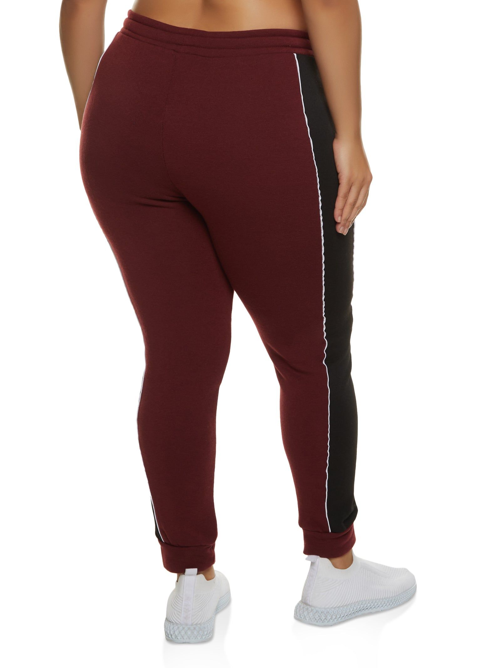 Plus Size Contrast Trim Side Stripe Joggers sold by Rainbow product image thumbnail 2
