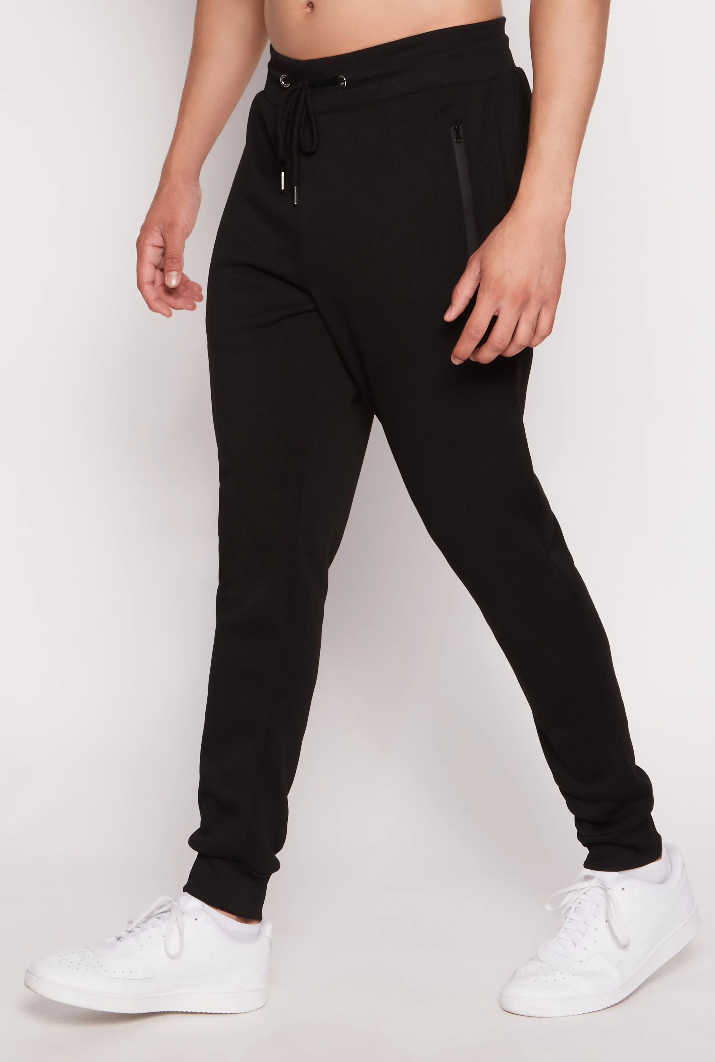 Mens Fleece Lined Zip Drawstring Joggers sold by Rainbow product image thumbnail 2