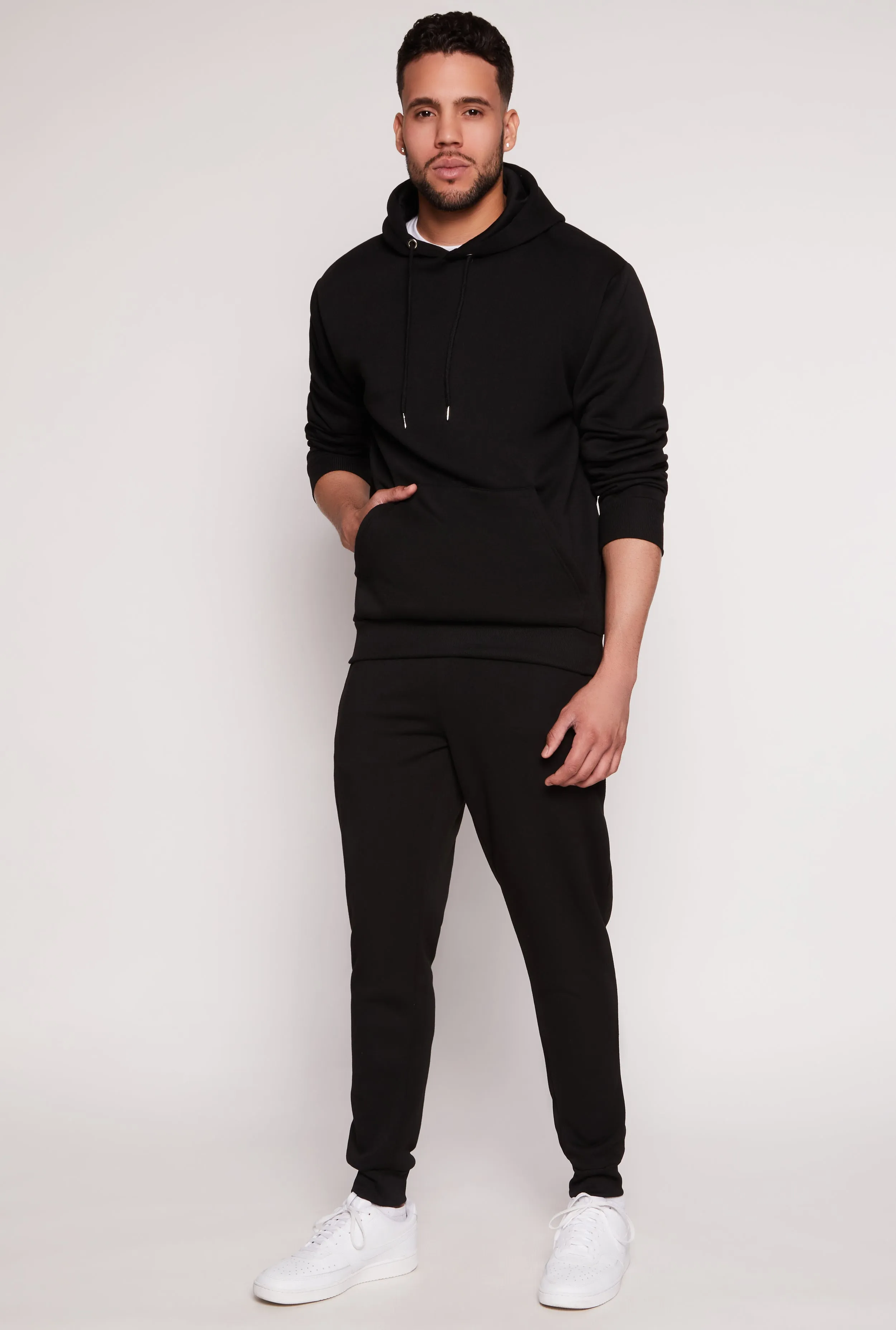 Mens Fleece Lined Zip Drawstring Joggers sold by Rainbow