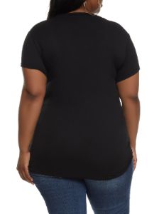 Plus Size Savage Queen Embossed Foil Graphic Tee sold by Rainbow