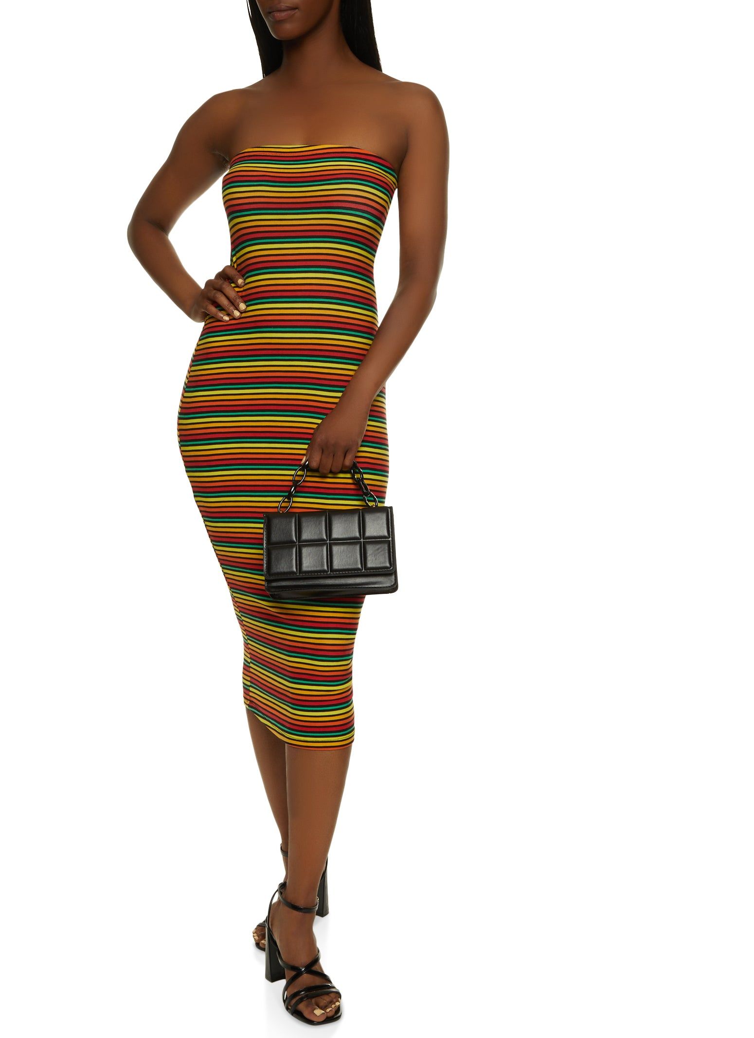 Striped Midi Tube Dress sold by Rainbow product image thumbnail 2