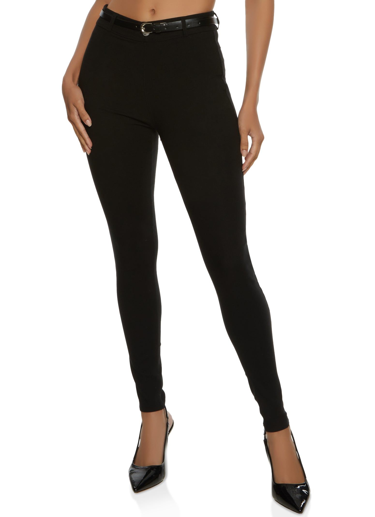 Belted Hyperstretch Dress Pants sold by Rainbow