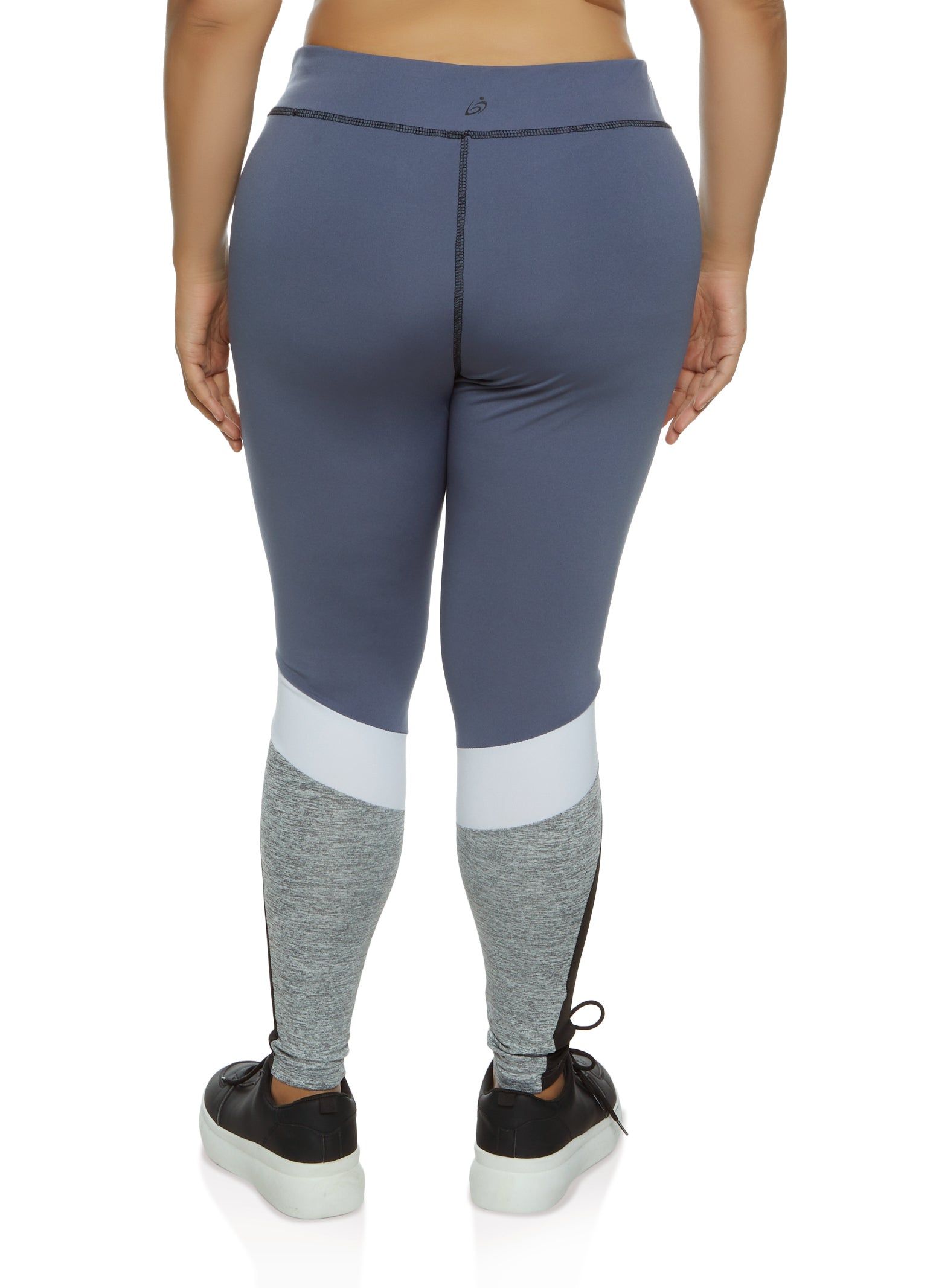 Plus Size Color Block High Waist Leggings sold by Rainbow product image thumbnail 2