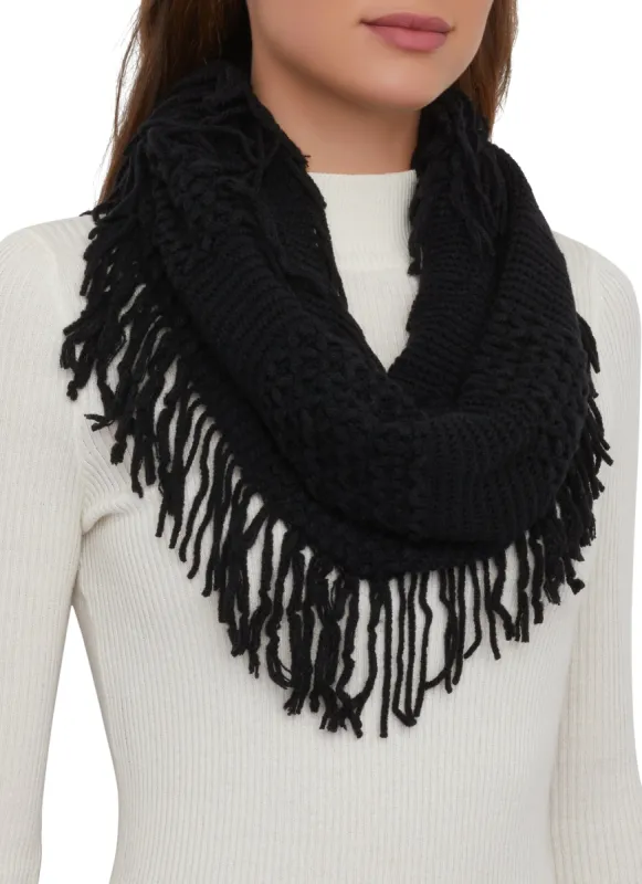 Fringe Crochet Infinity Scarf sold by Rainbow