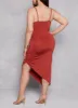 Plus Size Scoop Neck Asymmetrical Hem Cami Dress sold by Rainbow