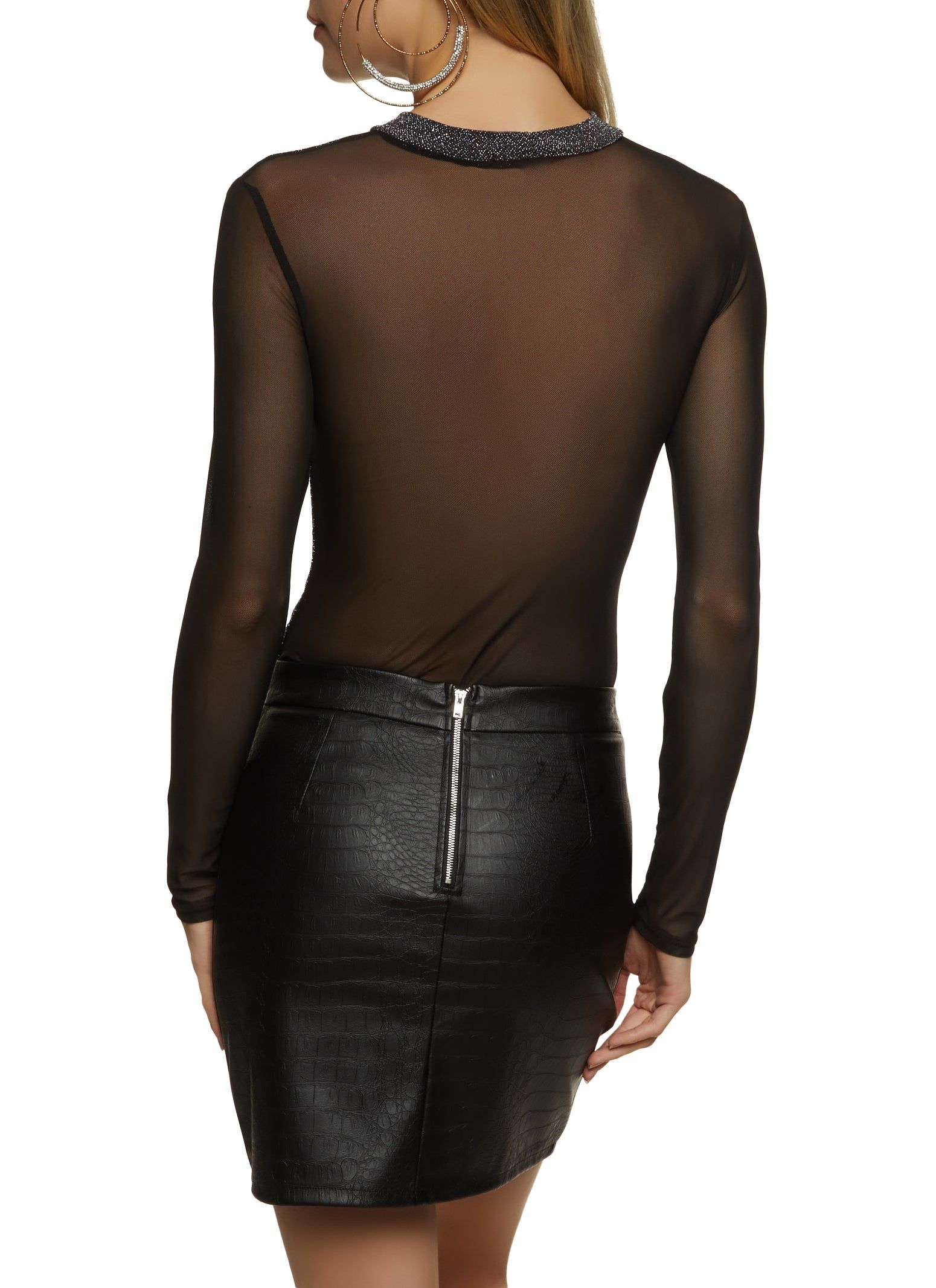 Lurex Mesh Detail Bodysuit sold by Rainbow product image thumbnail 3