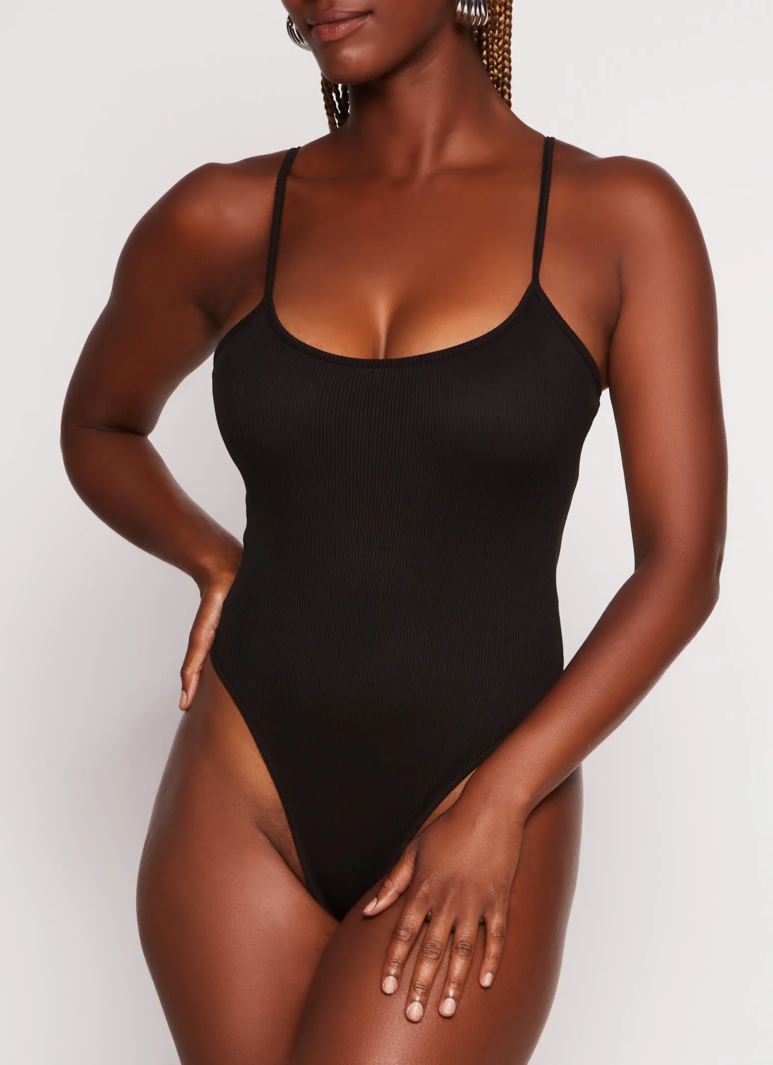 Daisy Ribbed Knit Cami Bodysuit sold by Rainbow