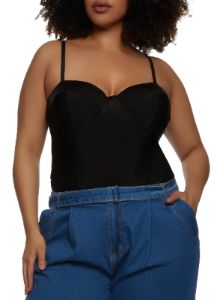 Plus Size Bustier Bodysuit sold by Rainbow