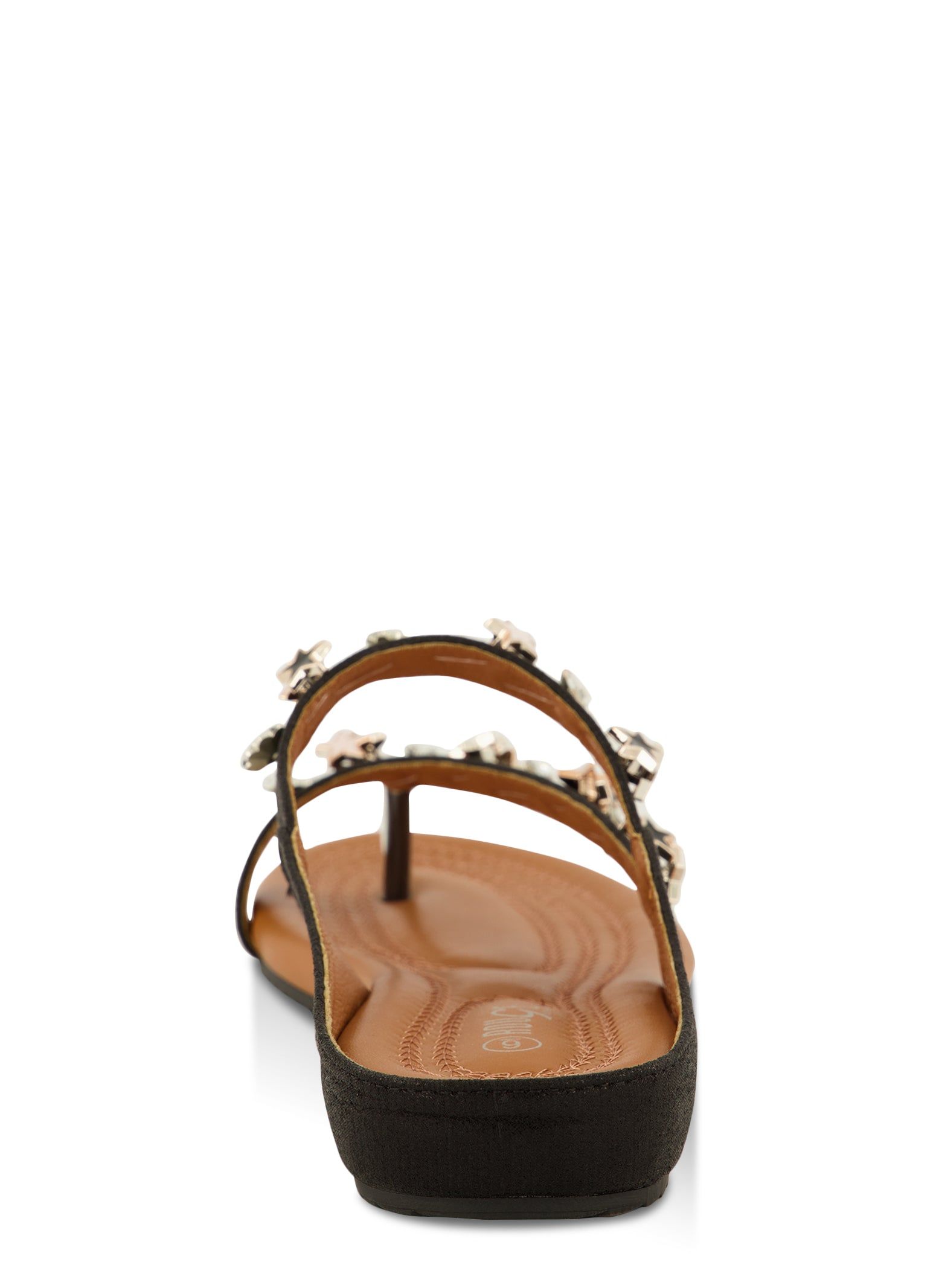 Rhinestone Beaded Asymmetrical Toe Loop Sandals sold by Rainbow product image thumbnail 3