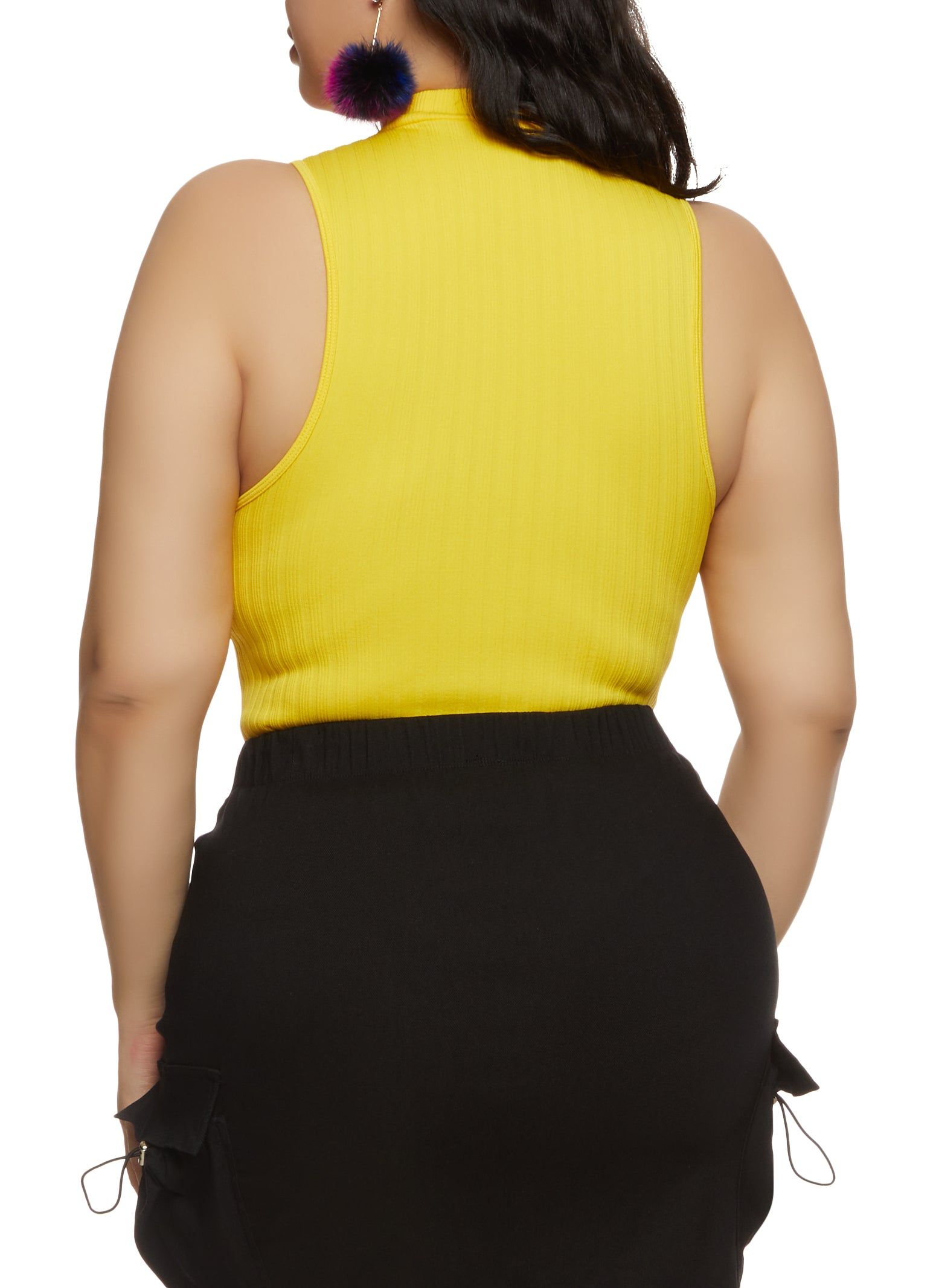 Plus Size Sleeveless High Neck Bodysuit sold by Rainbow product image thumbnail 3