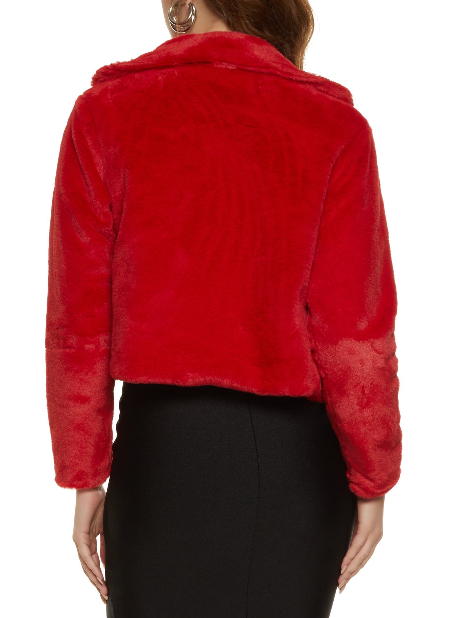 Faux Fur Open Front Cropped Jacket sold by Rainbow product image thumbnail 3