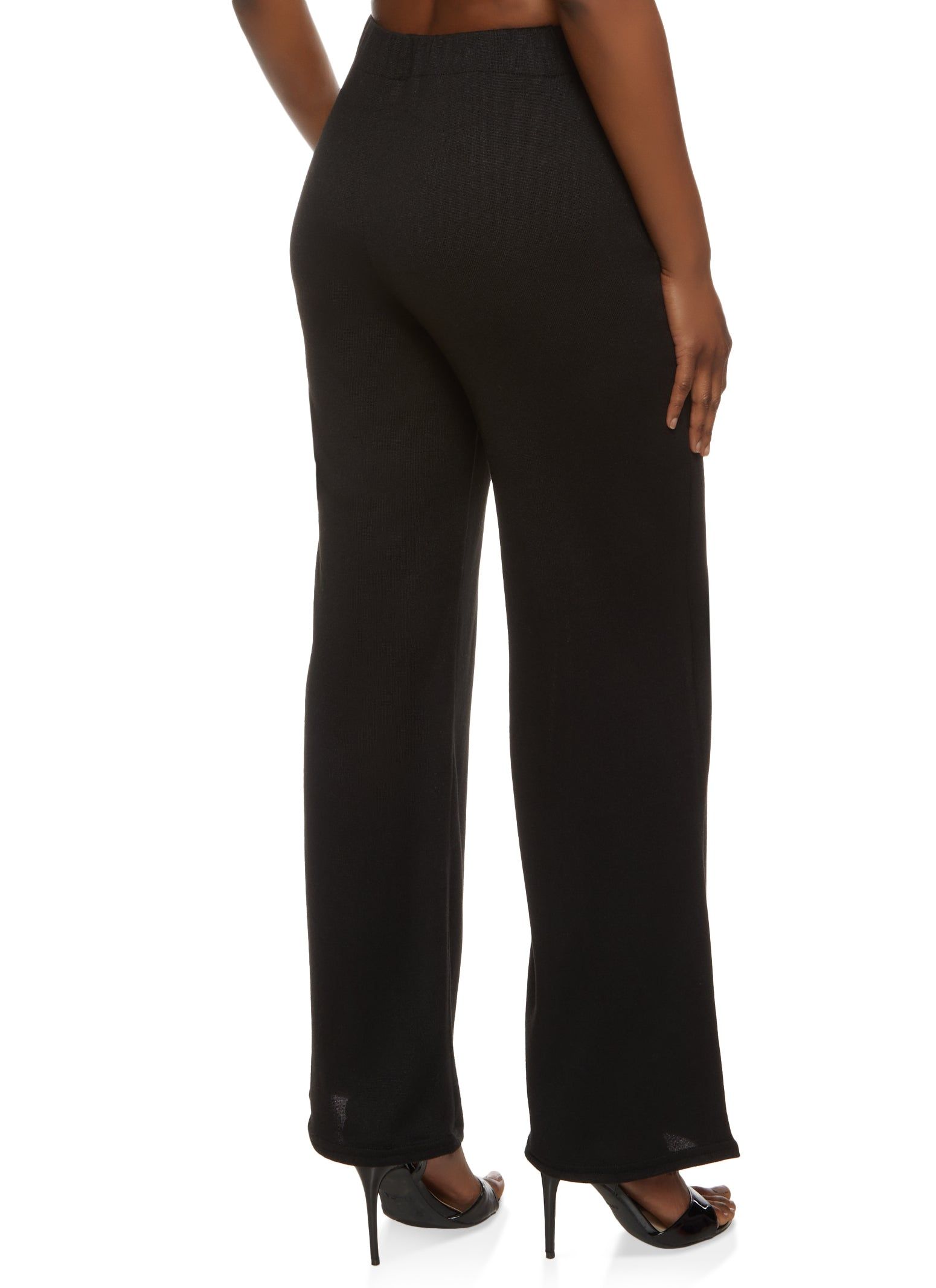 Brushed Knit High Waisted Wide Leg Pants sold by Rainbow product image thumbnail 2