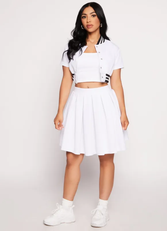 Basic High Waisted Pleated Skirt sold by Rainbow