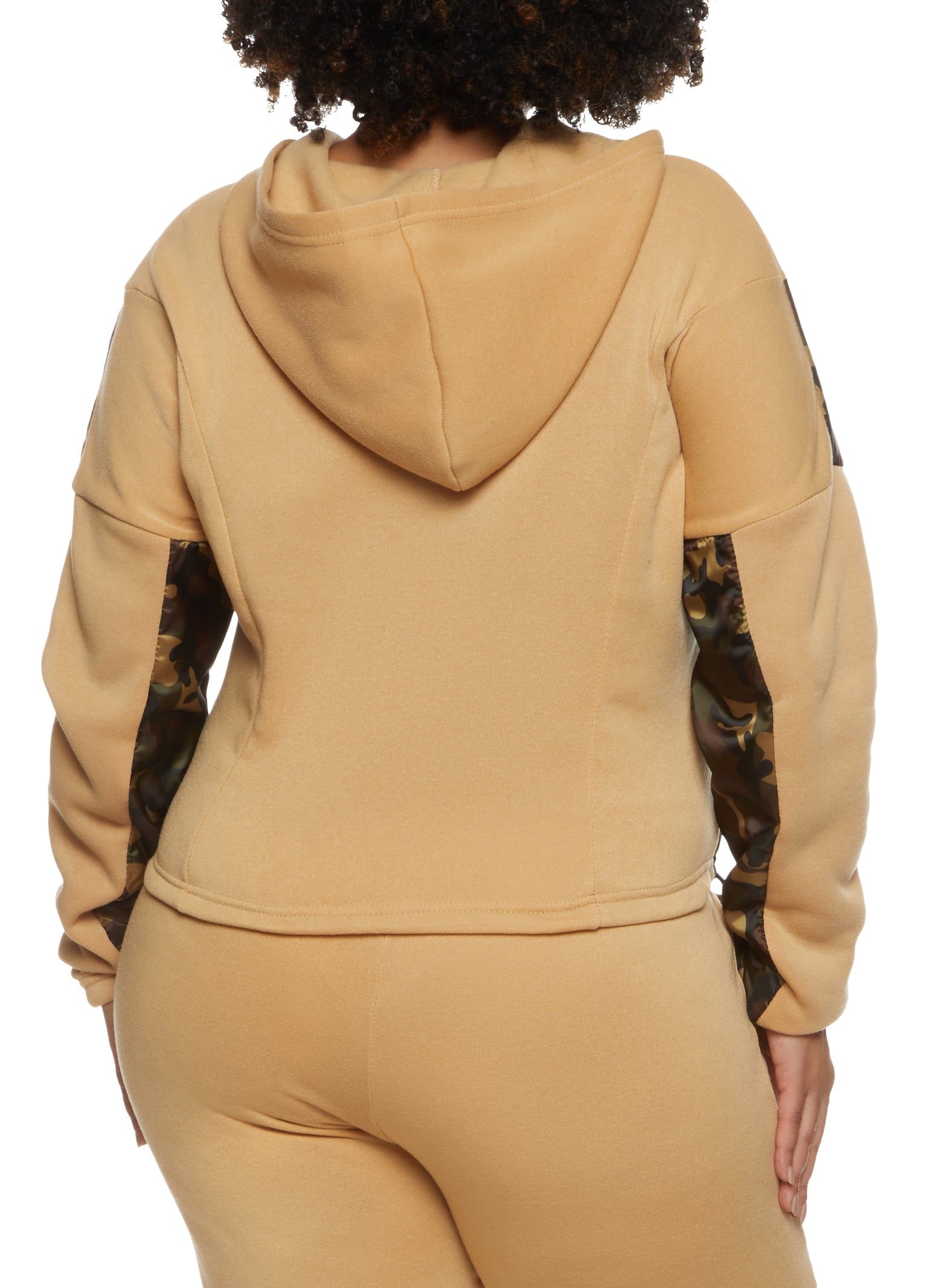 Plus Size Camo Color Block Pullover Hoodie sold by Rainbow product image thumbnail 3