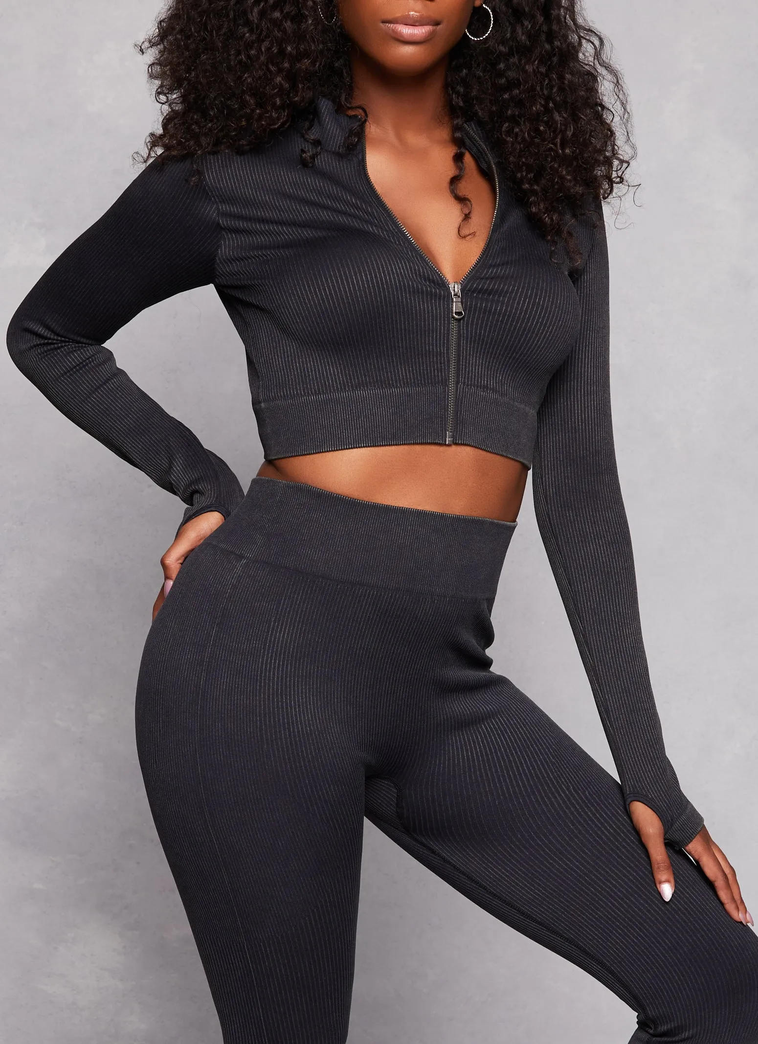 Compression Rib Seamless Track Jacket sold by Rainbow