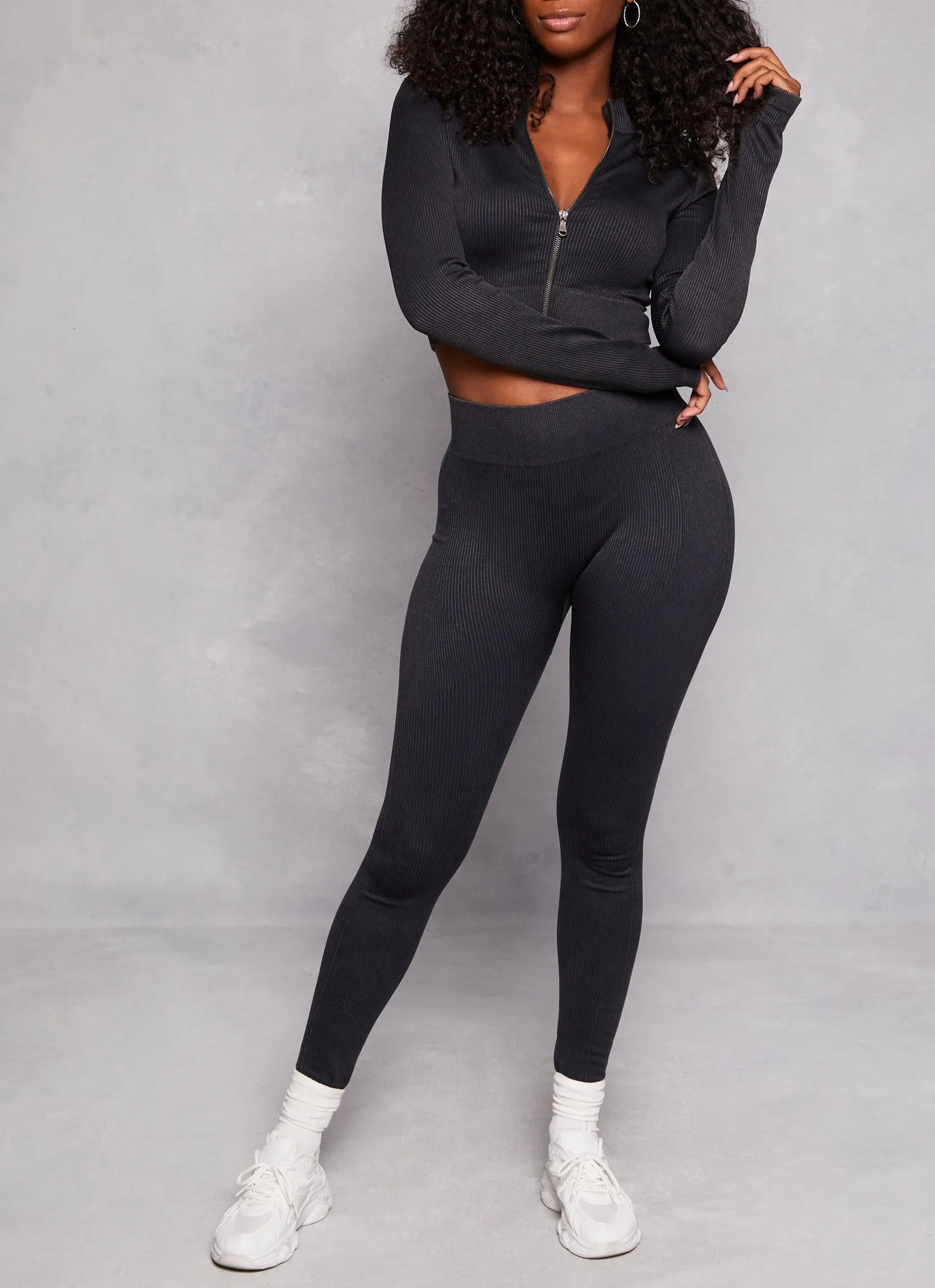 Compression Rib Seamless Track Jacket sold by Rainbow product image thumbnail 2
