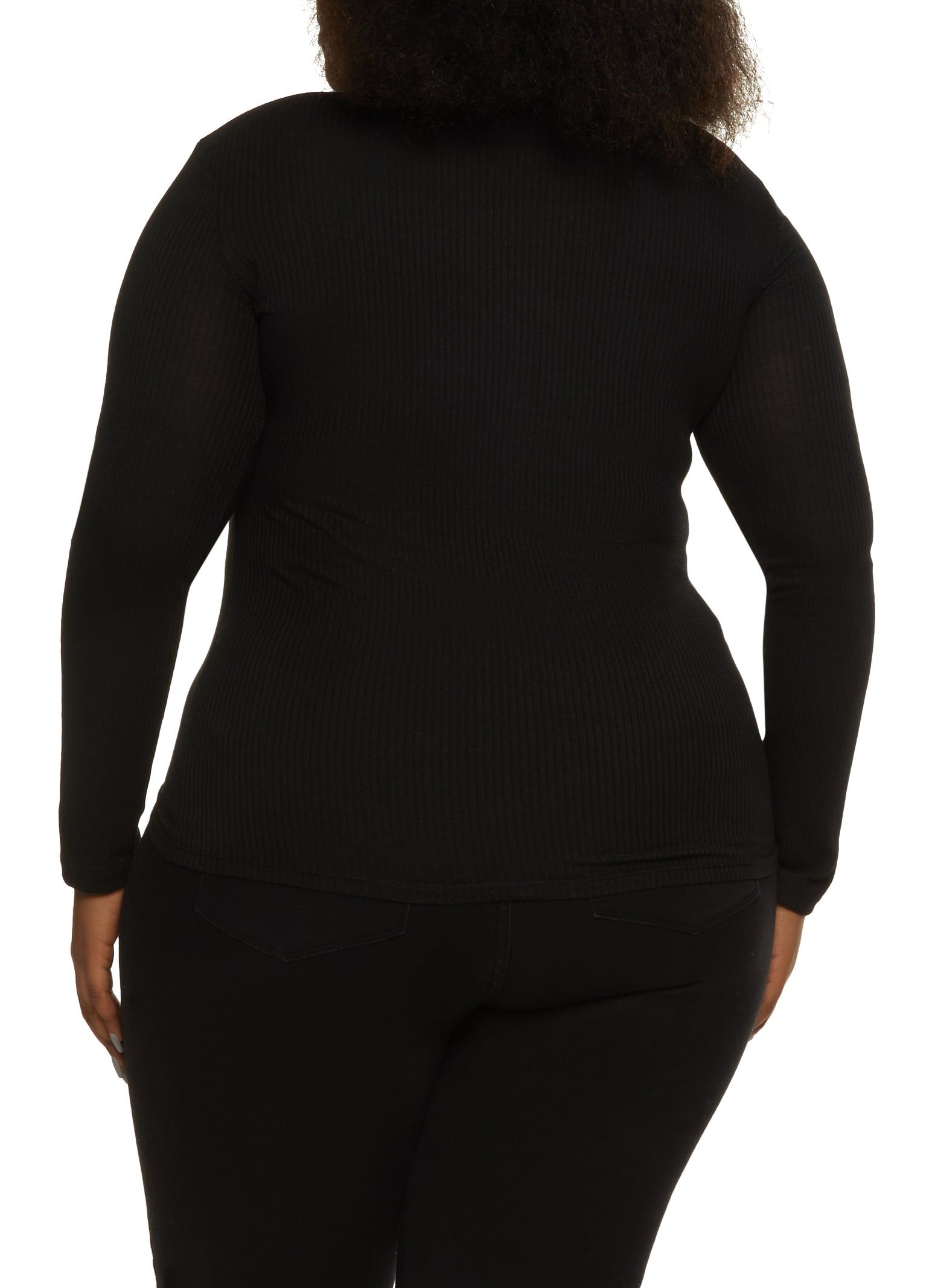 Plus Size Ribbed Knit Turtleneck Top sold by Rainbow product image thumbnail 2