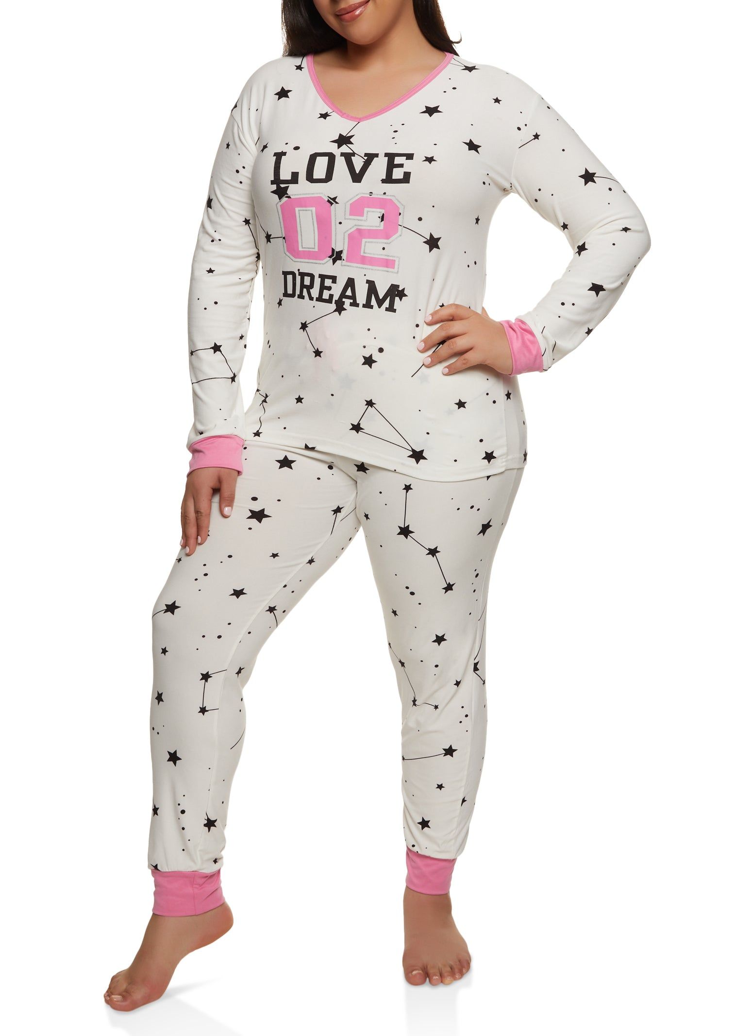 Plus Size Love 02 Dream Pajama Top and Pants sold by Rainbow product image thumbnail 2