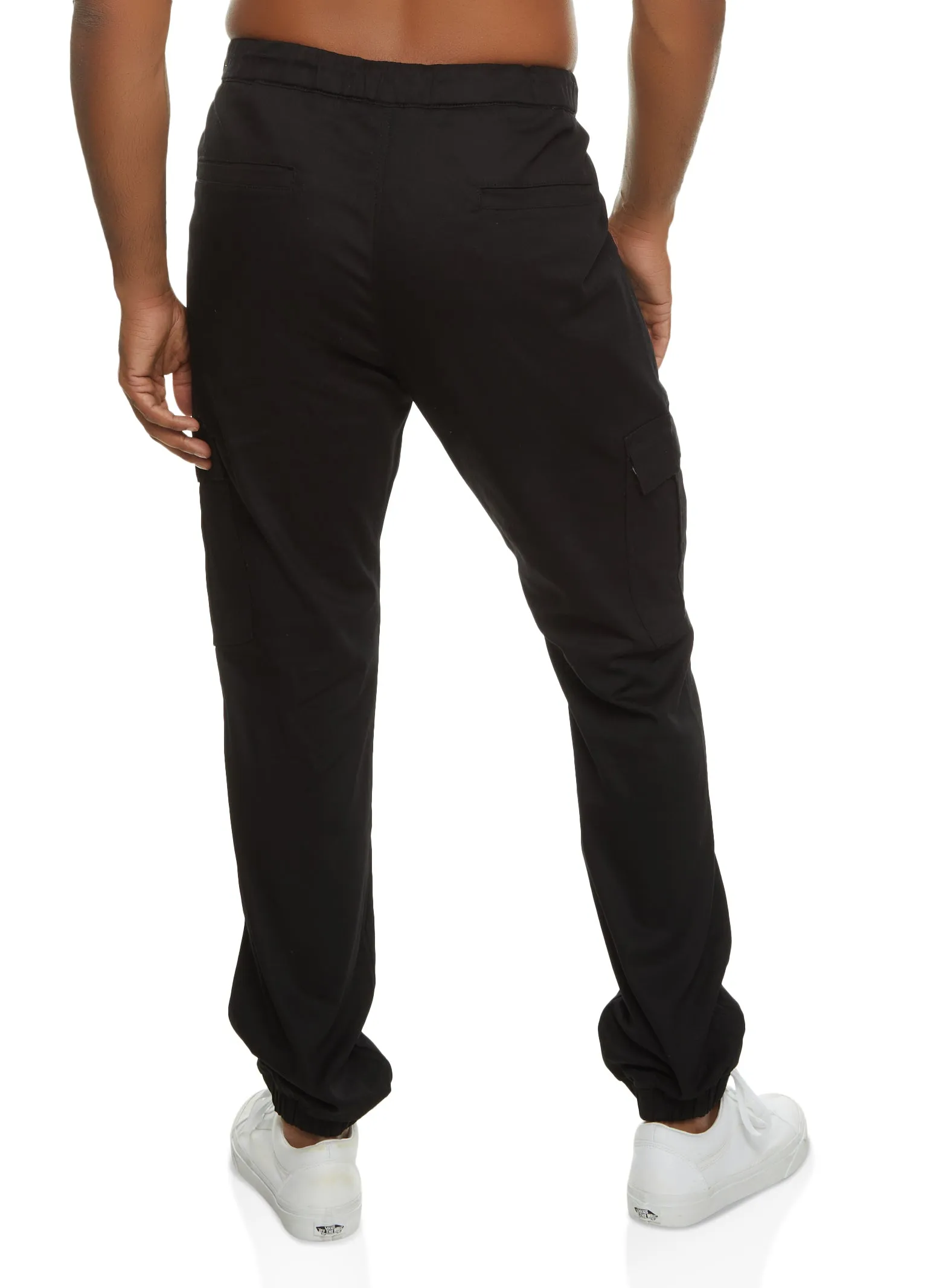 Mens Twill Drawstring Cargo Joggers sold by Rainbow product image thumbnail 2