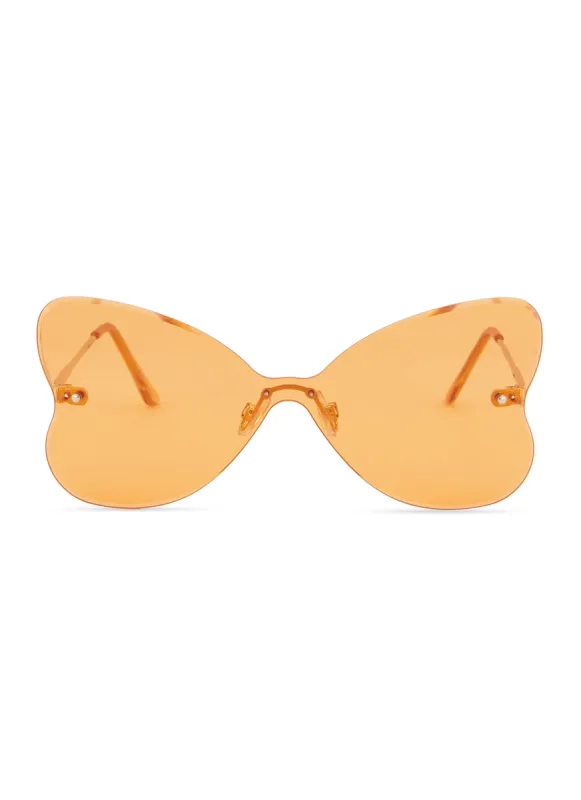 Heart Shape Rimless Shield Sunglasses sold by Rainbow