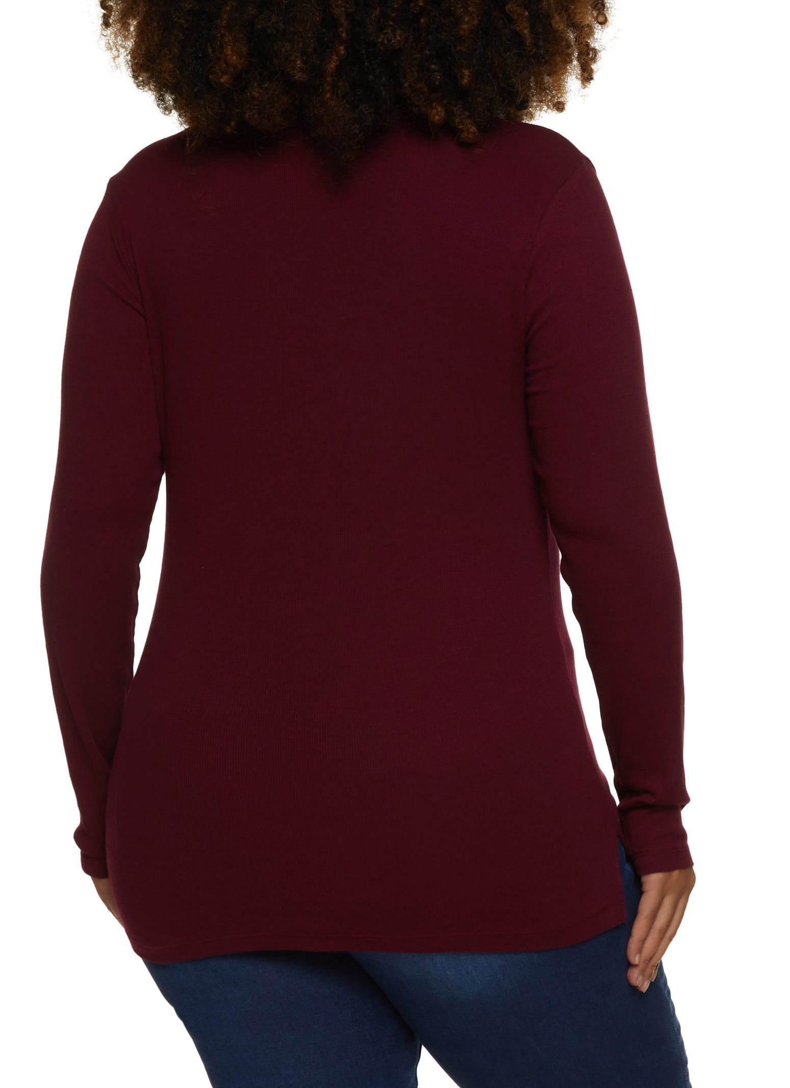 Plus Size Basic Turtleneck Long Sleeve Top sold by Rainbow product image thumbnail 2