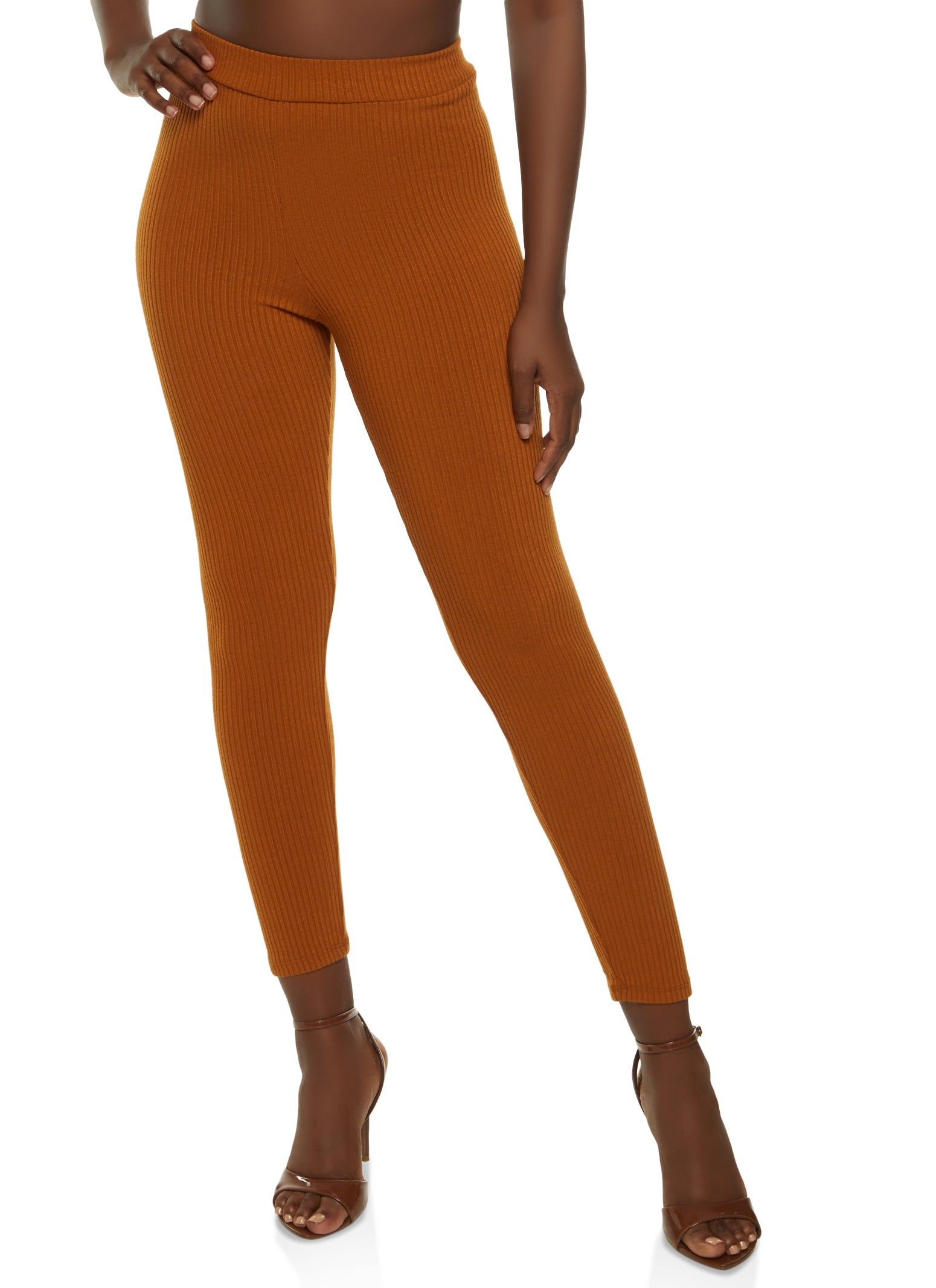 Ribbed High Waist Leggings sold by Rainbow