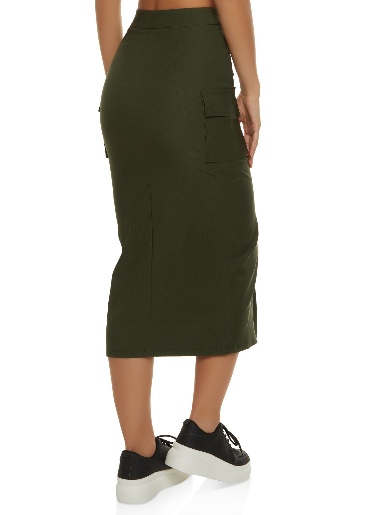 Split Hem Cargo Pocket Maxi Skirt sold by Rainbow product image thumbnail 3
