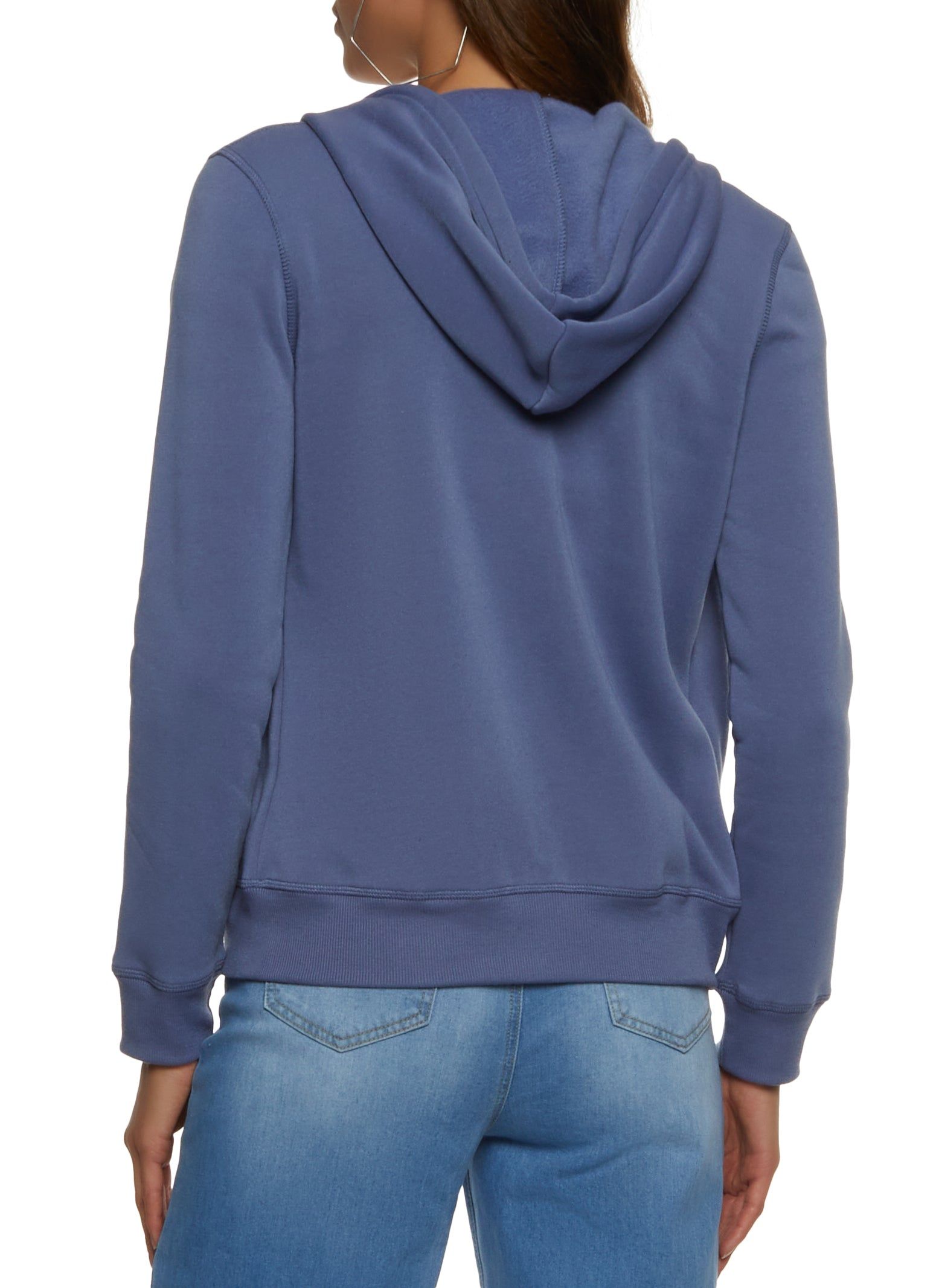 Zip Front Hooded Fleece Sweatshirt sold by Rainbow product image thumbnail 2
