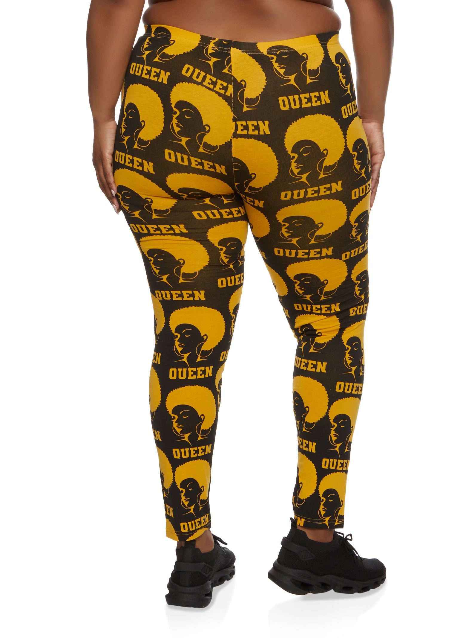 Plus Size Queen Afro Graphic Leggings sold by Rainbow product image thumbnail 2