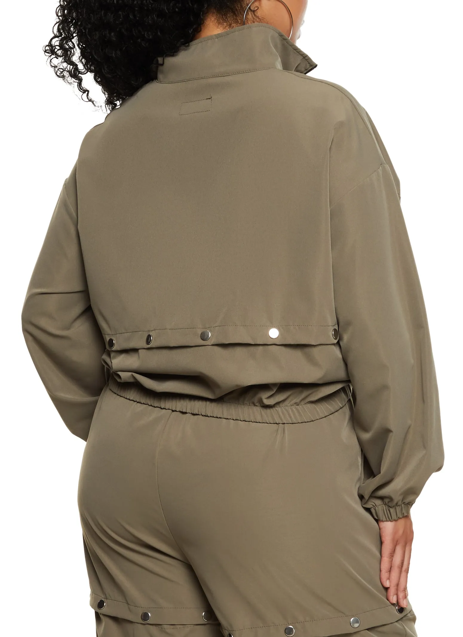 Plus Size Zip Neck Tear Away Track Jacket sold by Rainbow product image thumbnail 3