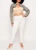 Plus Size Zip Moto Bolero Jean Jacket sold by Rainbow
