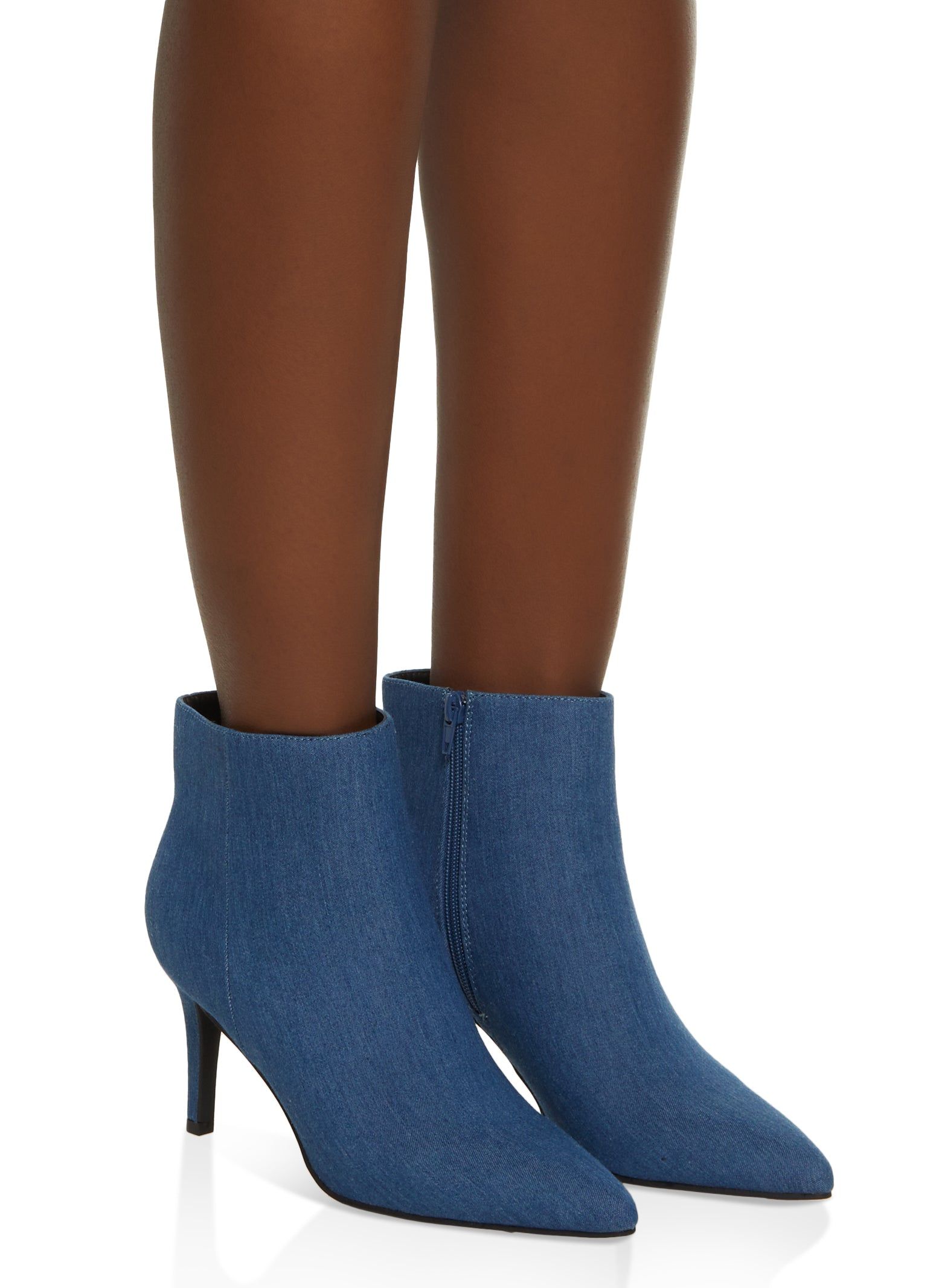 Pointed Toe Side Zip Stiletto Booties sold by Rainbow product image thumbnail 2